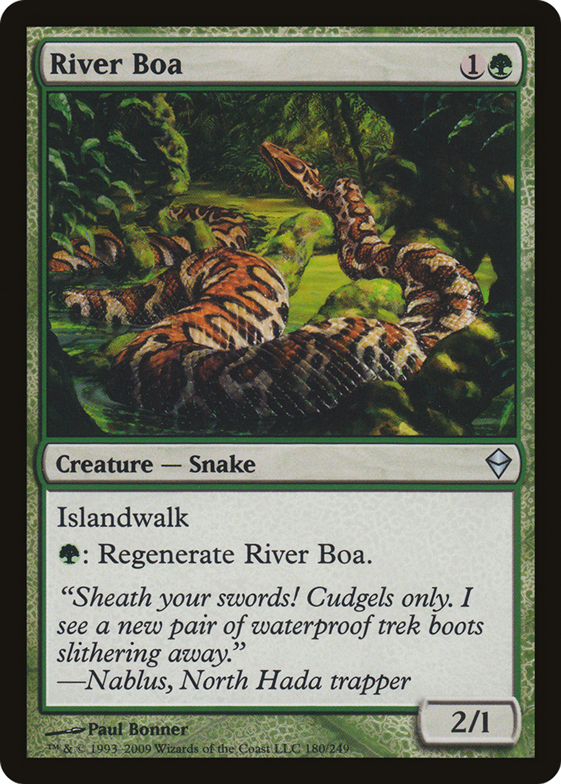 River Boa — Zendikar — Magic: The Gathering