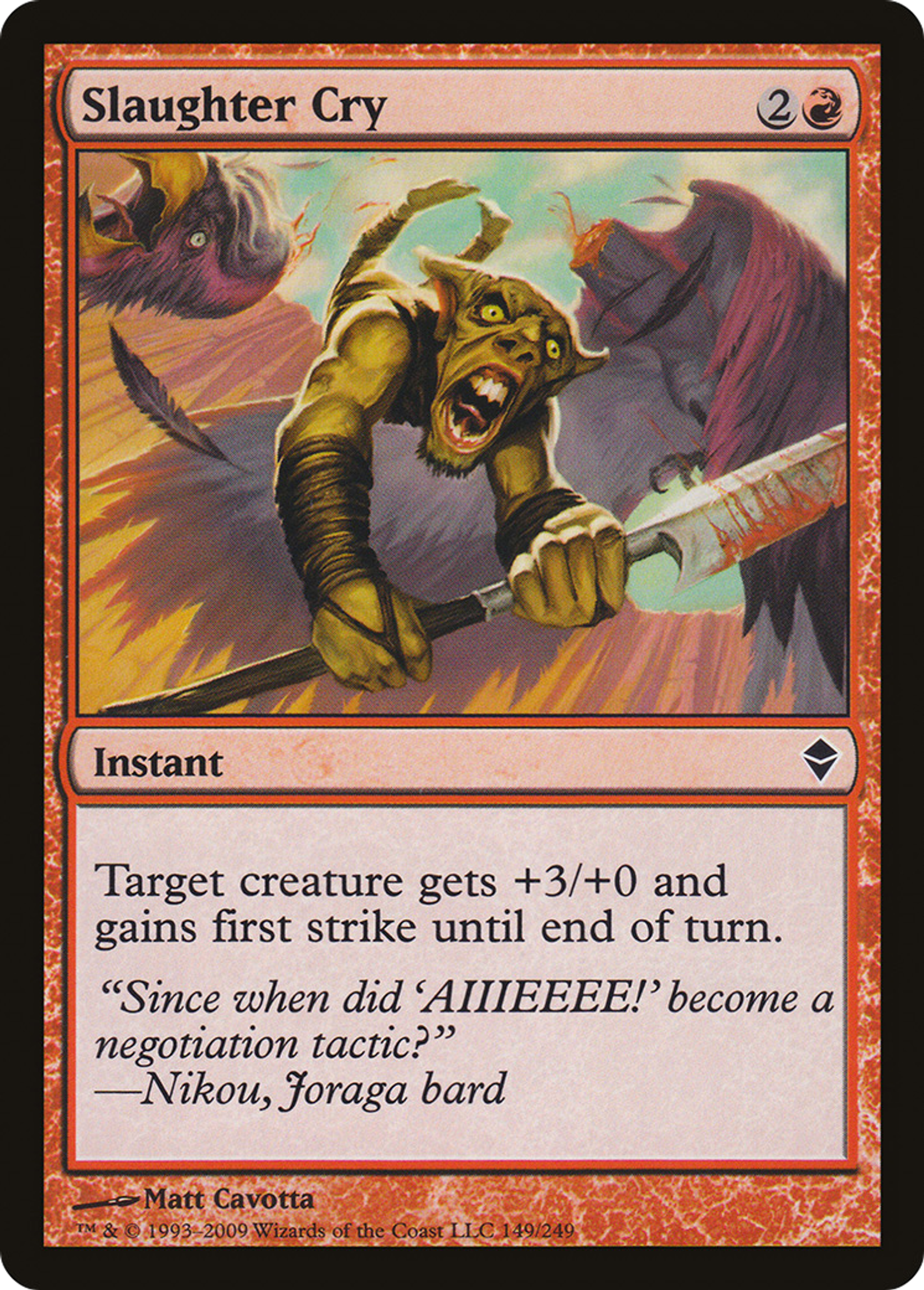 Slaughter Cry — Zendikar — Magic: The Gathering