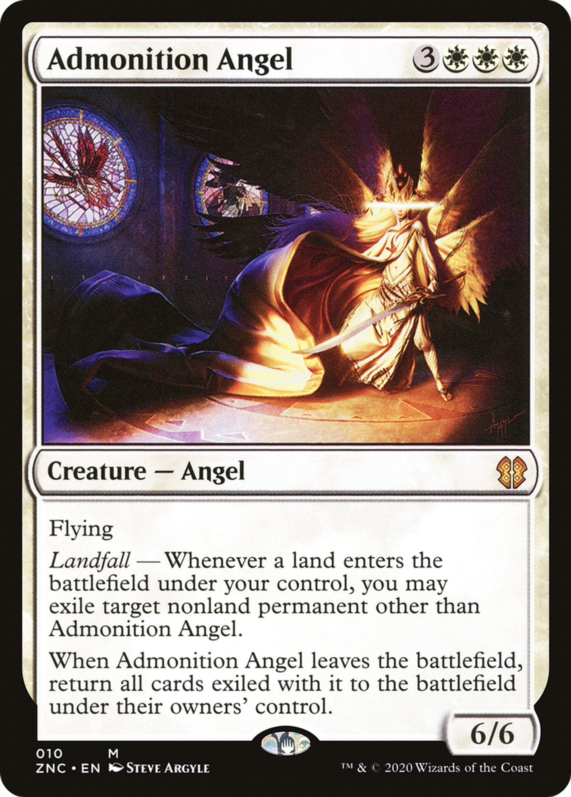 Admonition Angel — Zendikar Rising Commander — Magic: The Gathering