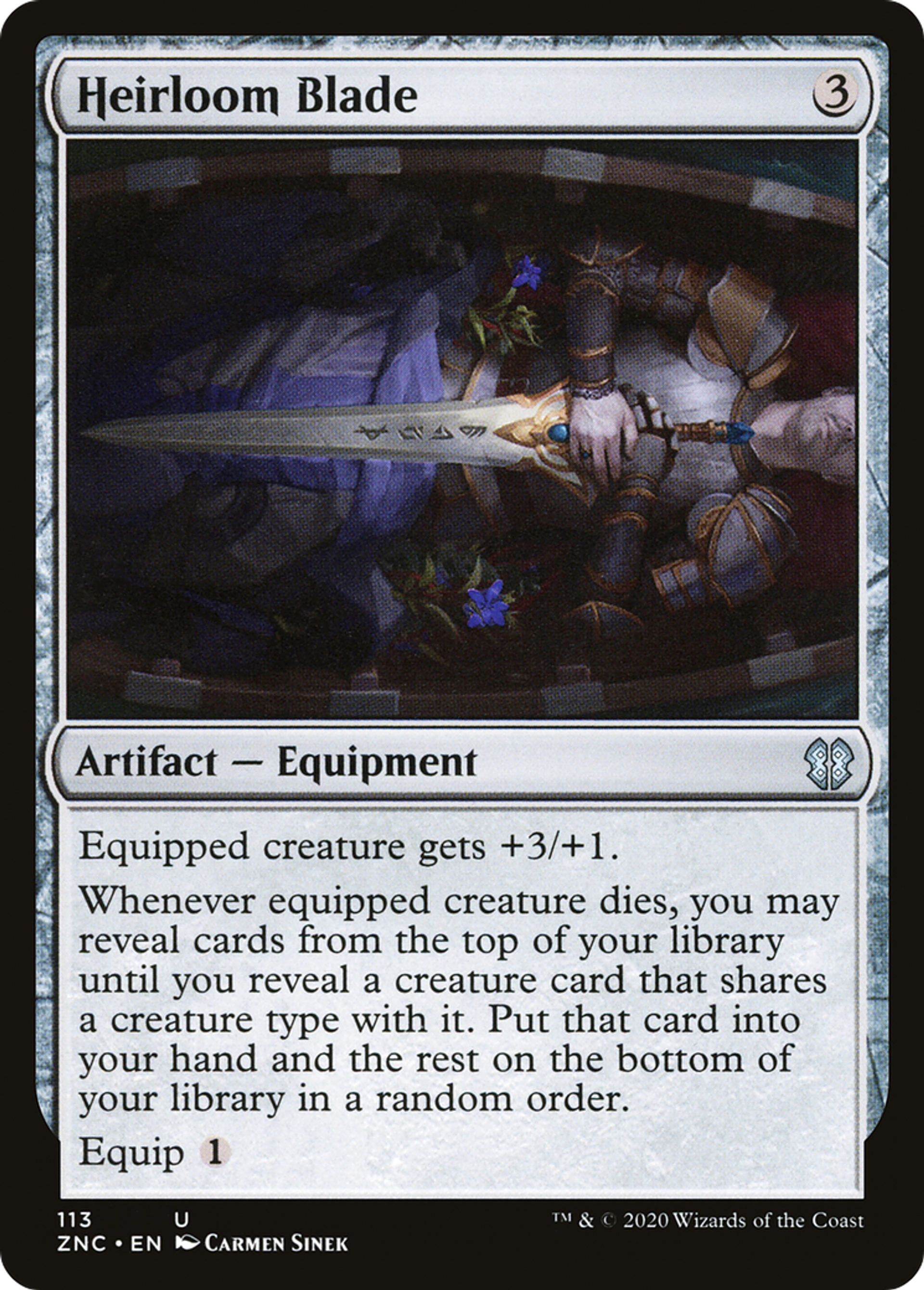 Heirloom Blade — Zendikar Rising Commander — Magic: The Gathering