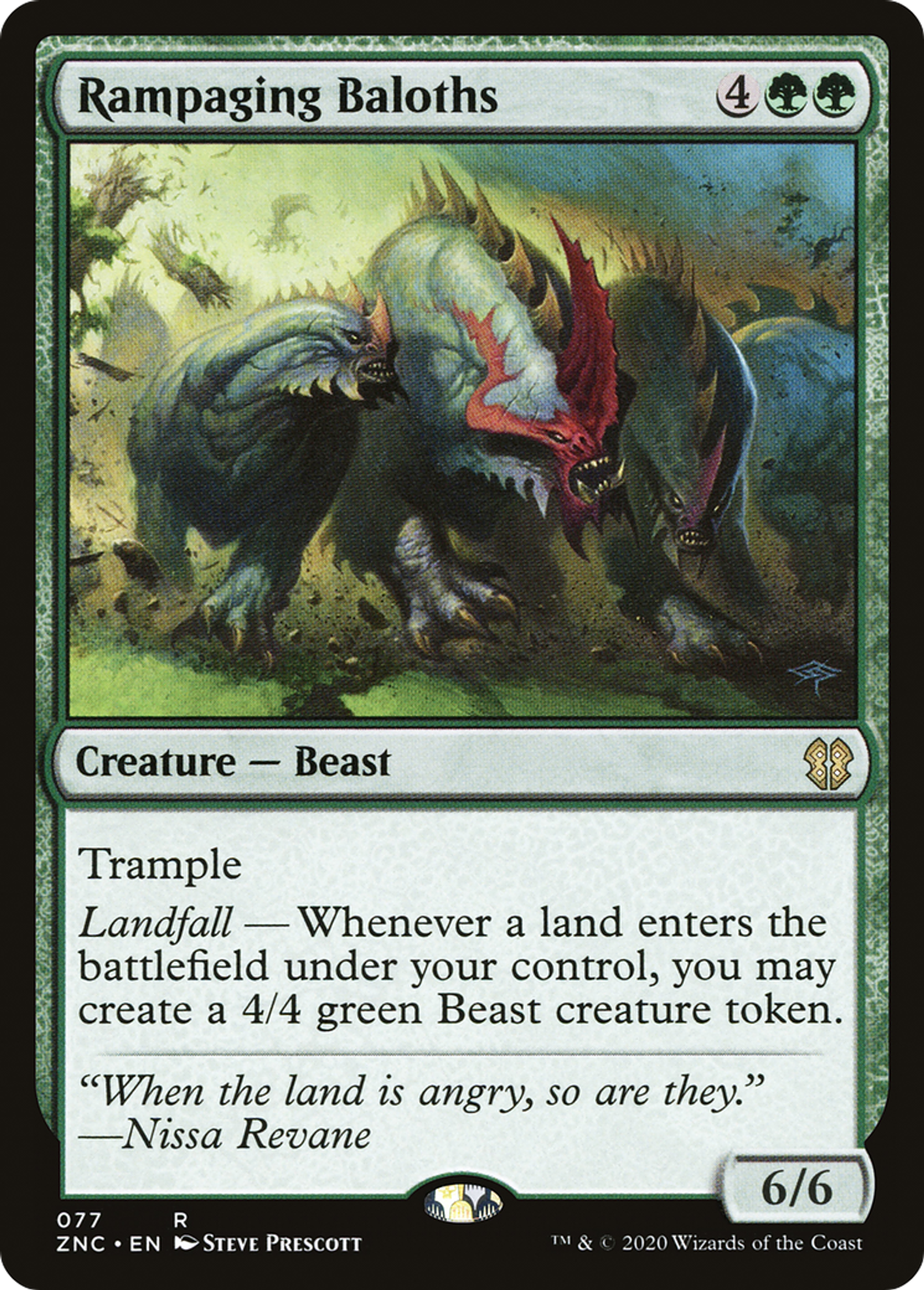 Baloths déchaînés — Zendikar Rising Commander — Magic: The Gathering
