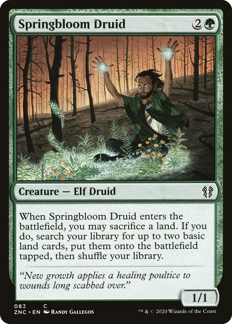 Springbloom Druid — Zendikar Rising Commander — Magic: The Gathering