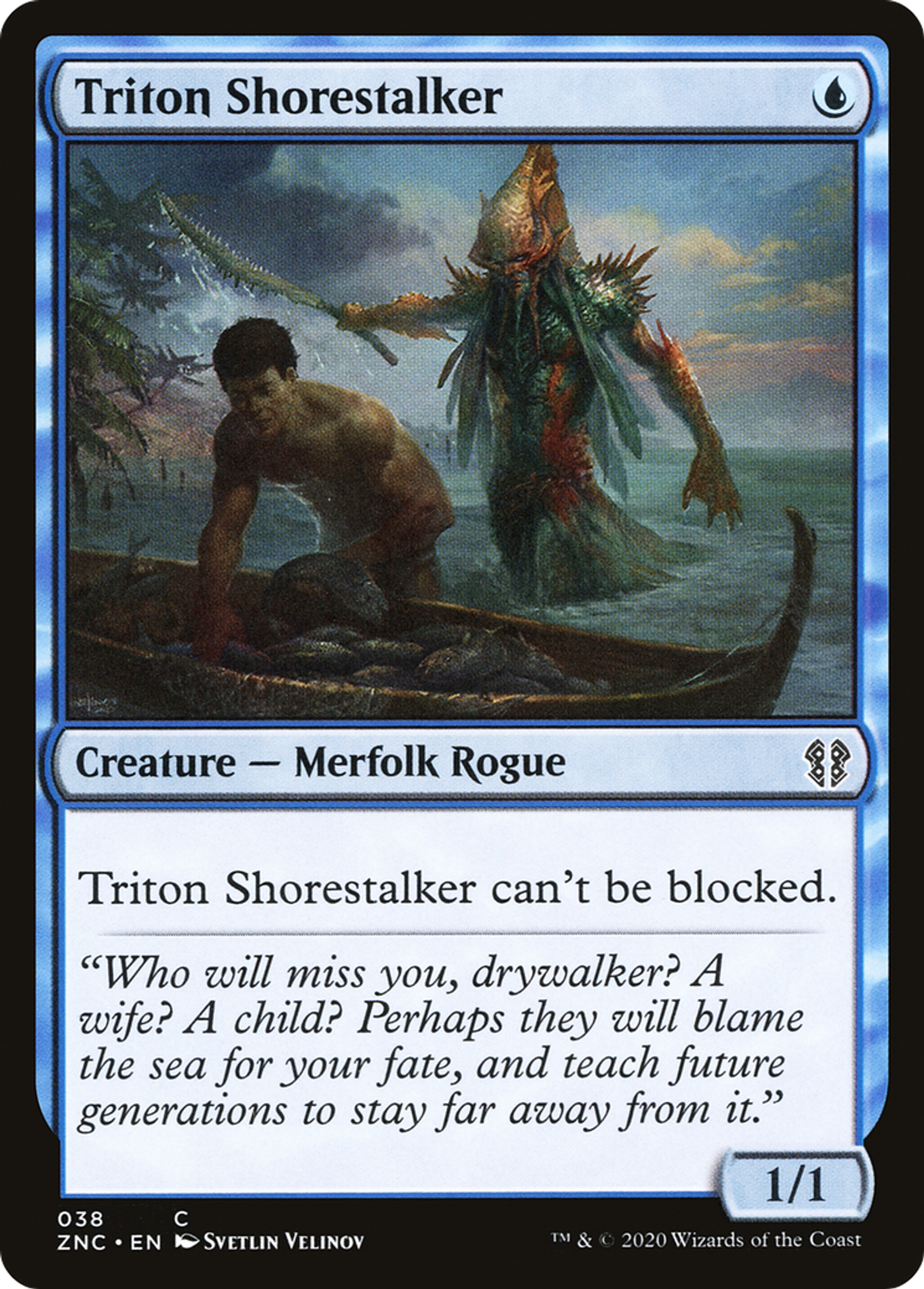Pisteur des côtes triton — Zendikar Rising Commander — Magic: The Gathering