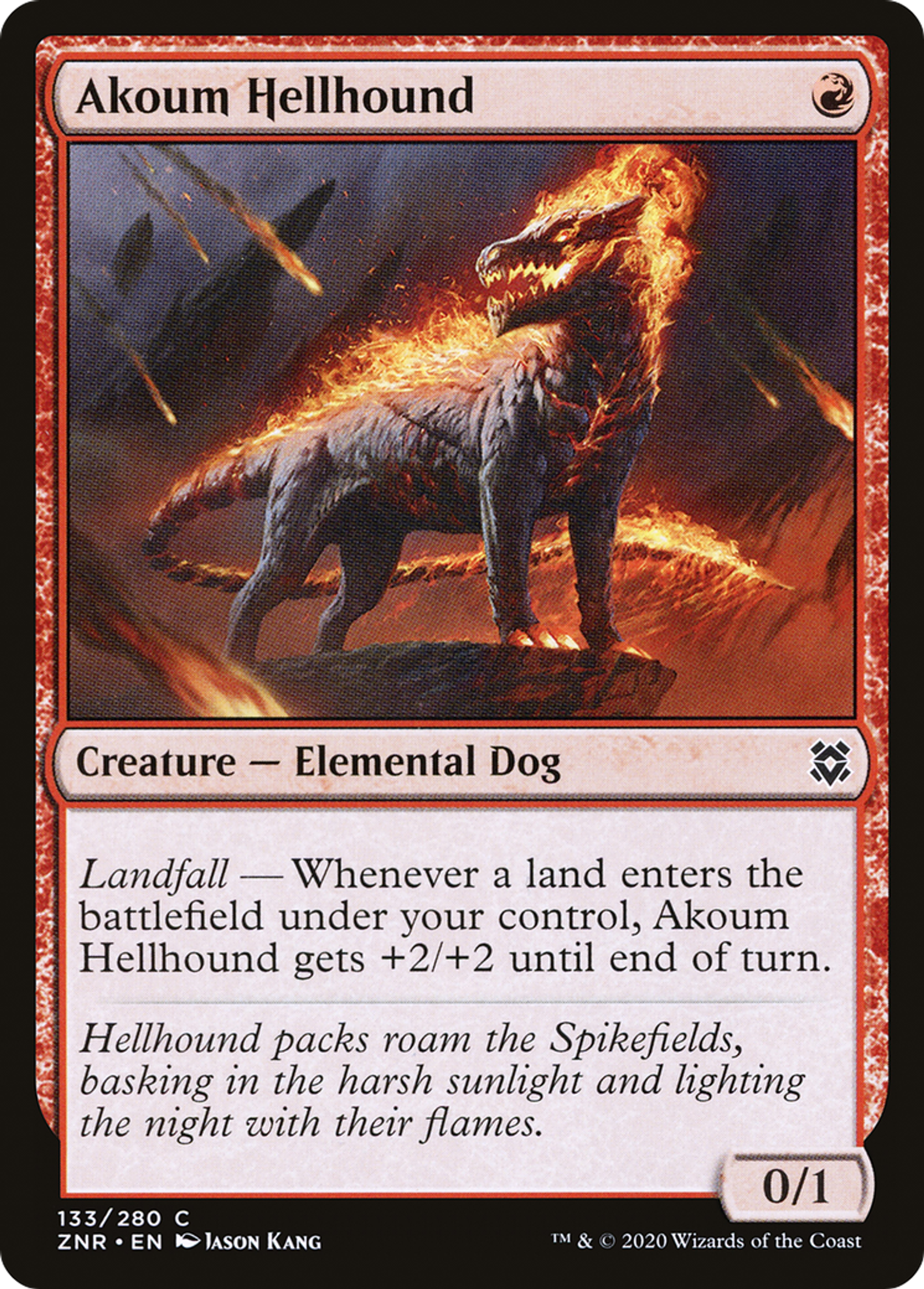 Akoum Hellhound — Zendikar Rising — Magic: The Gathering