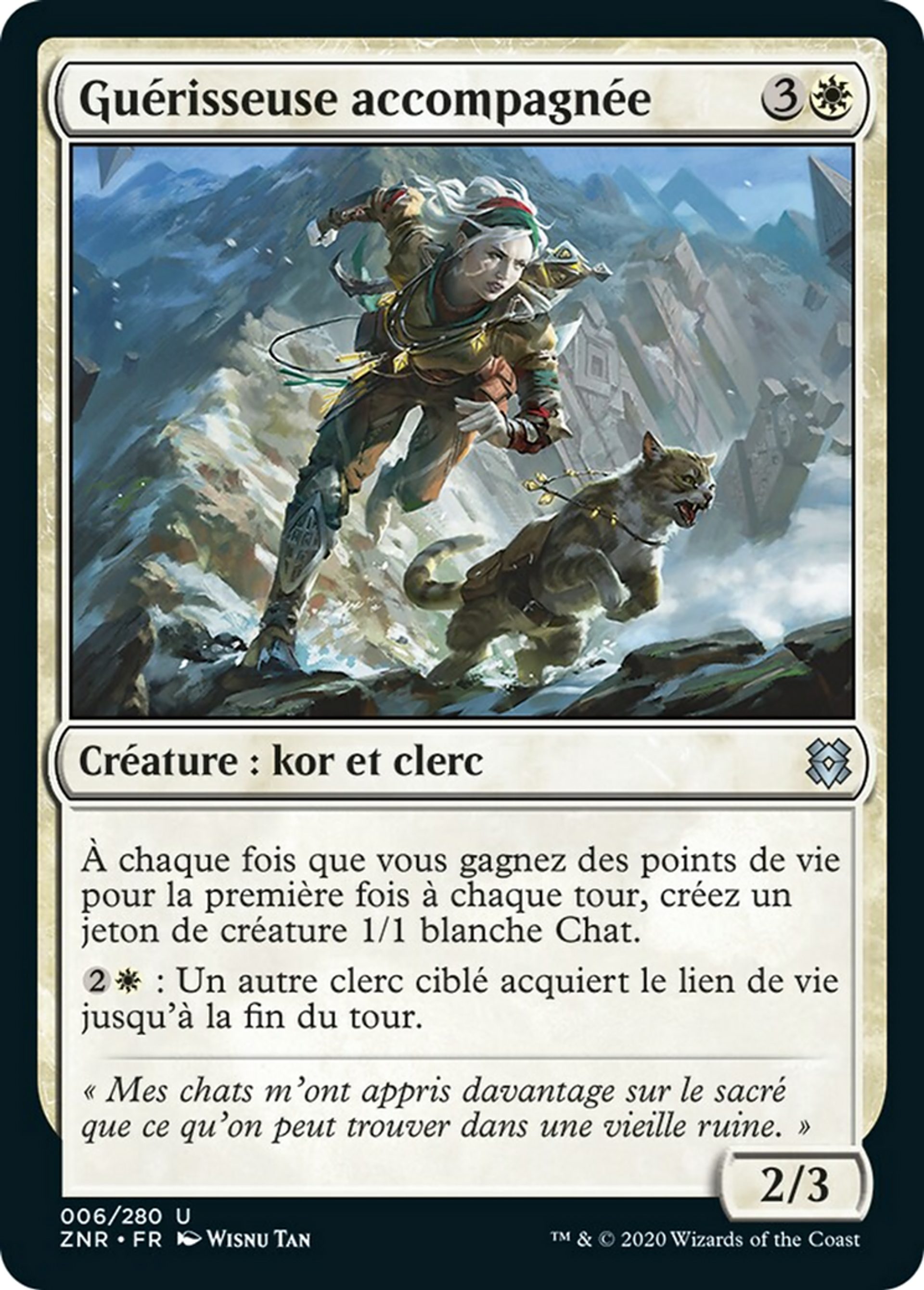 Guérisseuse accompagnée — Zendikar Rising — Magic: The Gathering