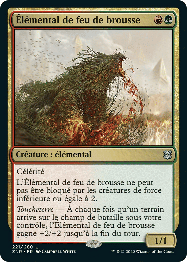 Élémental de feu de brousse — Zendikar Rising — Magic: The Gathering