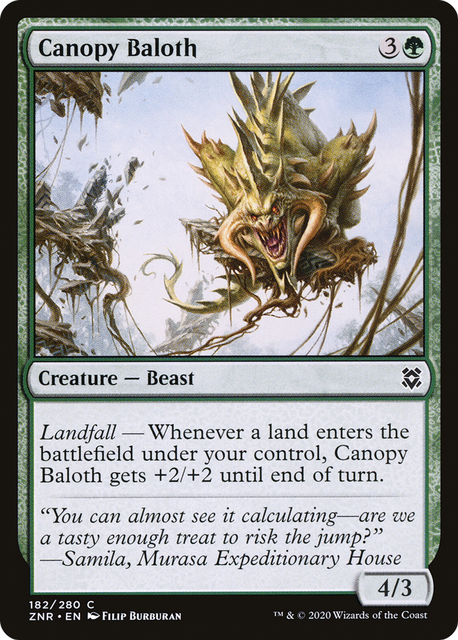 Canopy Baloth — Zendikar Rising — Magic: The Gathering