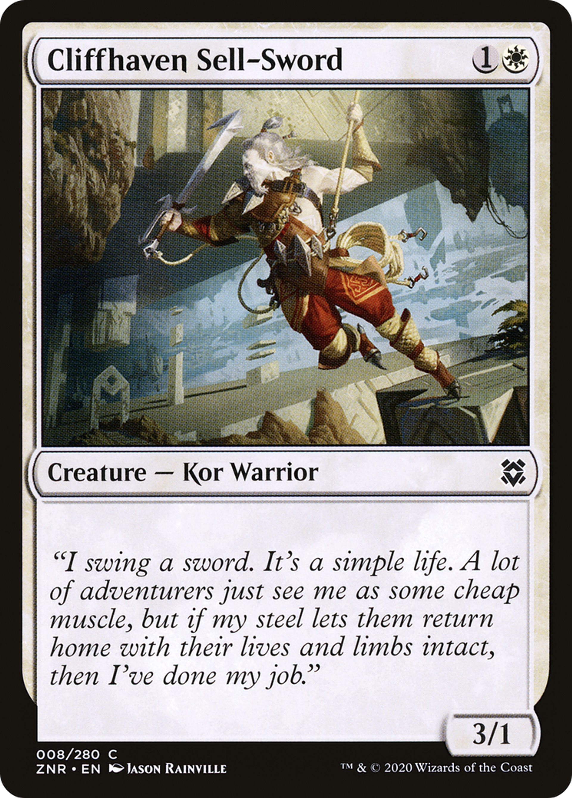 Cliffhaven Sell-Sword — Zendikar Rising — Magic: The Gathering