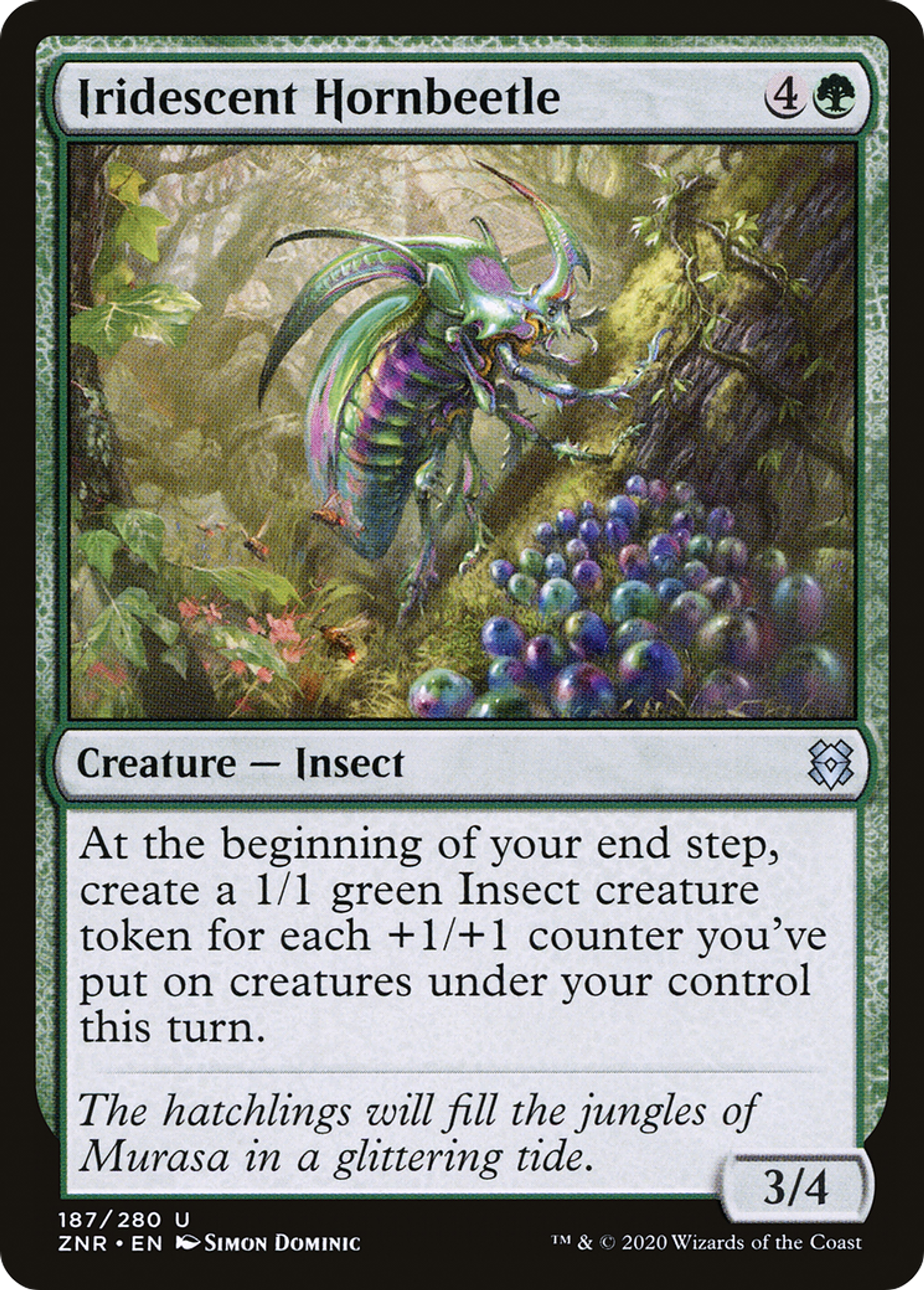 Iridescent Hornbeetle — Zendikar Rising — Magic: The Gathering