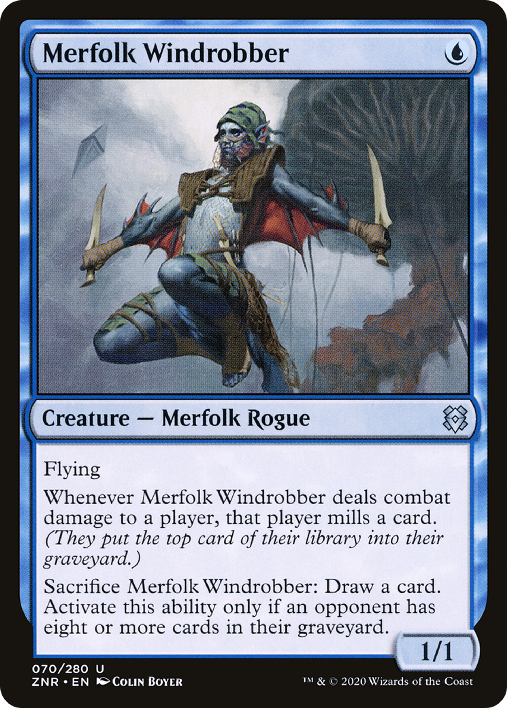 Merfolk Windrobber — Zendikar Rising — Magic: The Gathering