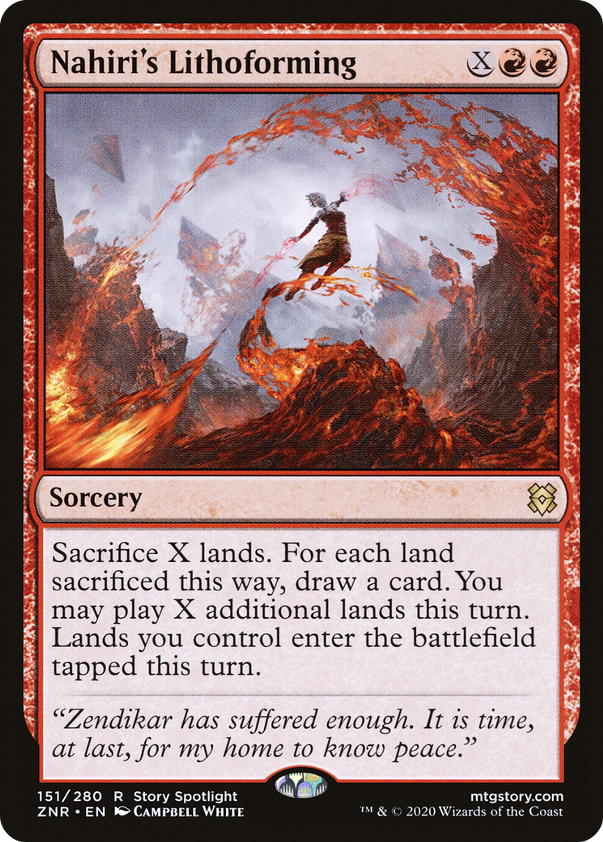 Lithoformage de Nahiri — Zendikar Rising — Magic: The Gathering