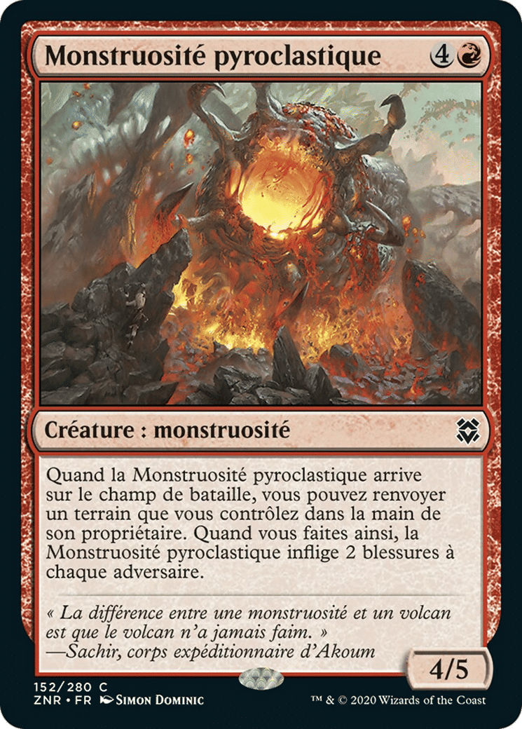 Monstruosité pyroclastique — Zendikar Rising — Magic: The Gathering