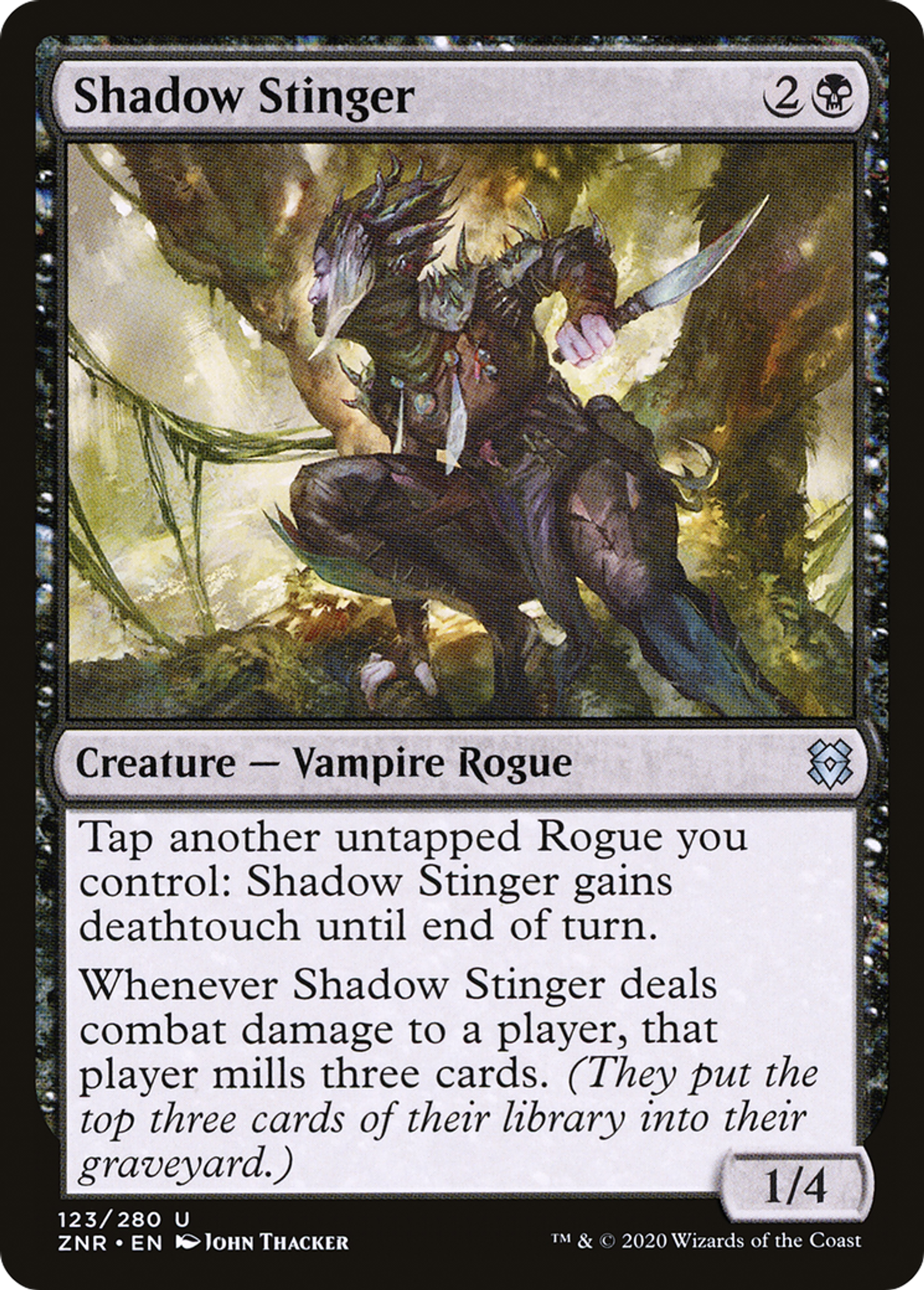 Shadow Stinger — Zendikar Rising — Magic: The Gathering