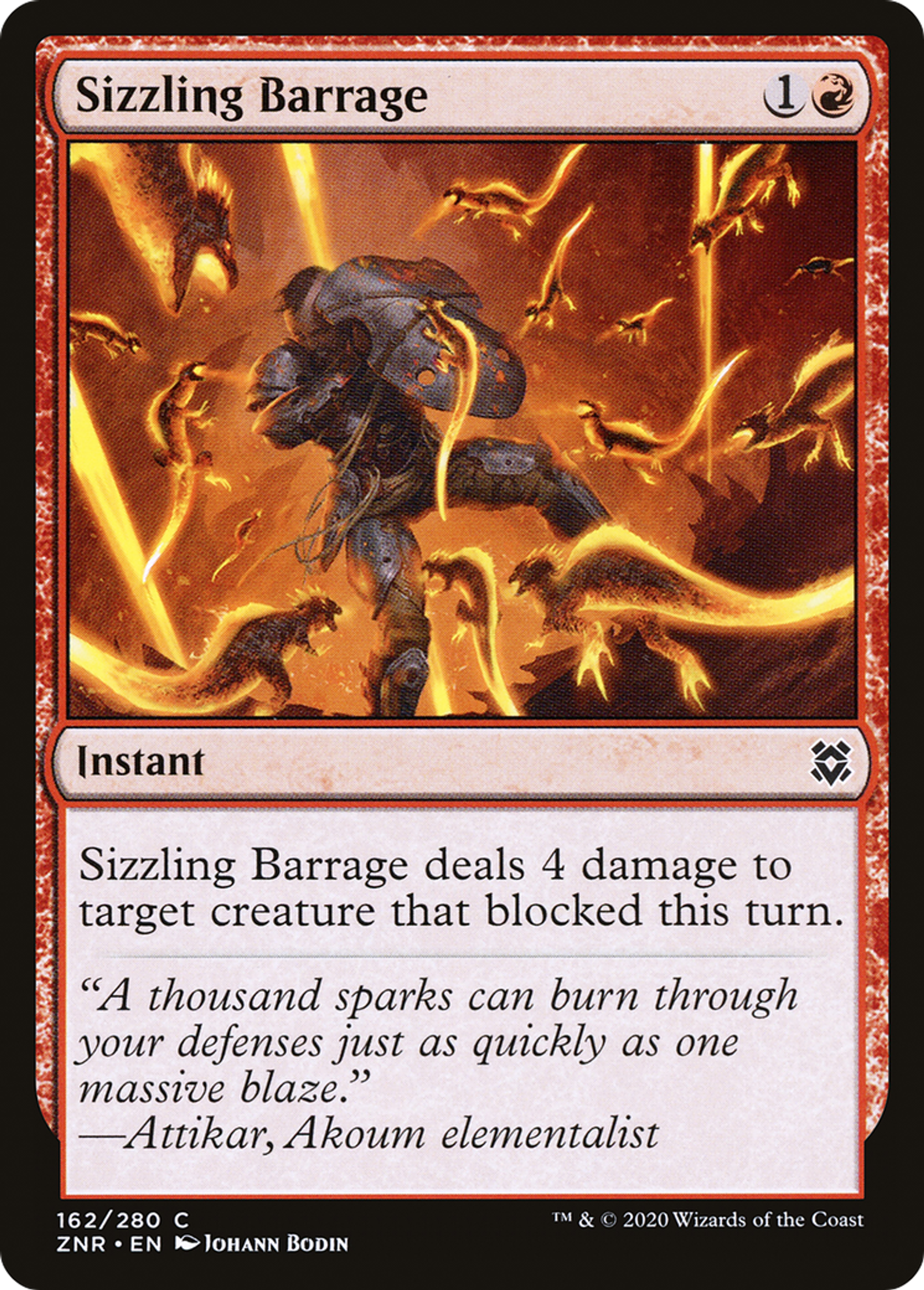 Sizzling Barrage — Zendikar Rising — Magic: The Gathering