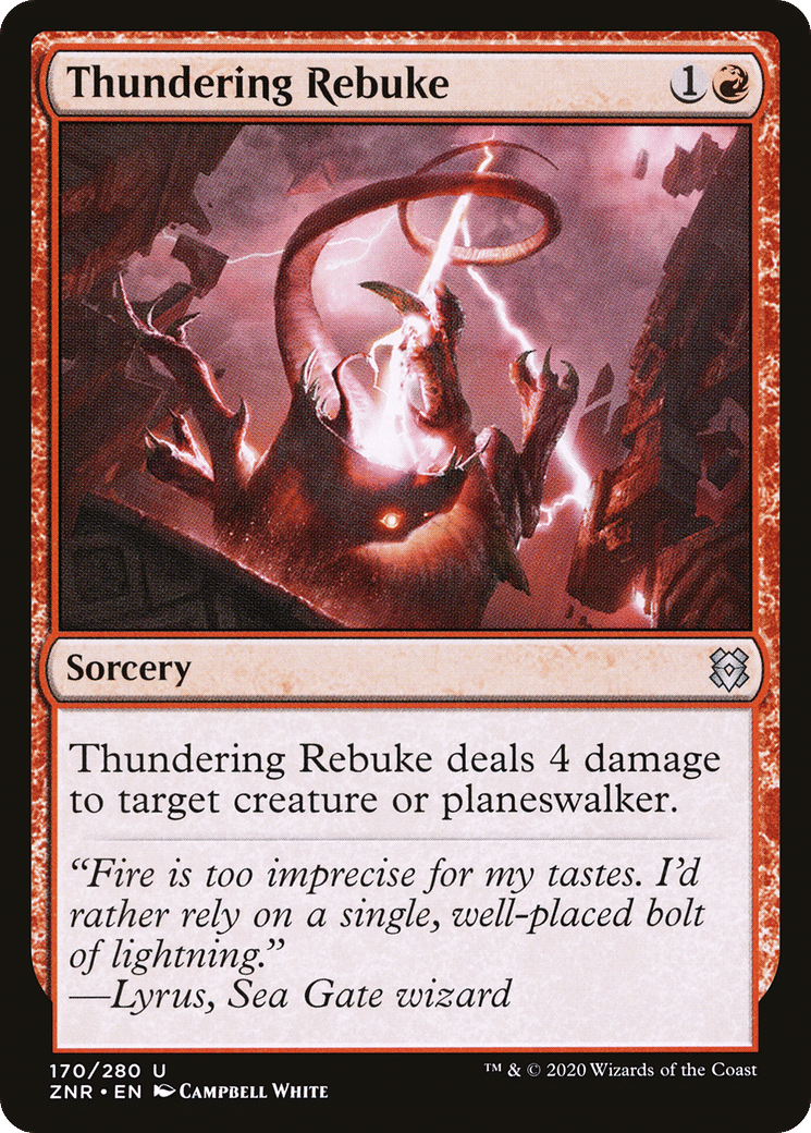 Thundering Rebuke — Zendikar Rising — Magic: The Gathering