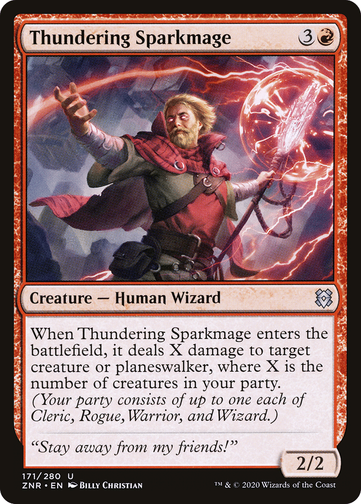 Thundering Sparkmage — Zendikar Rising — Magic: The Gathering