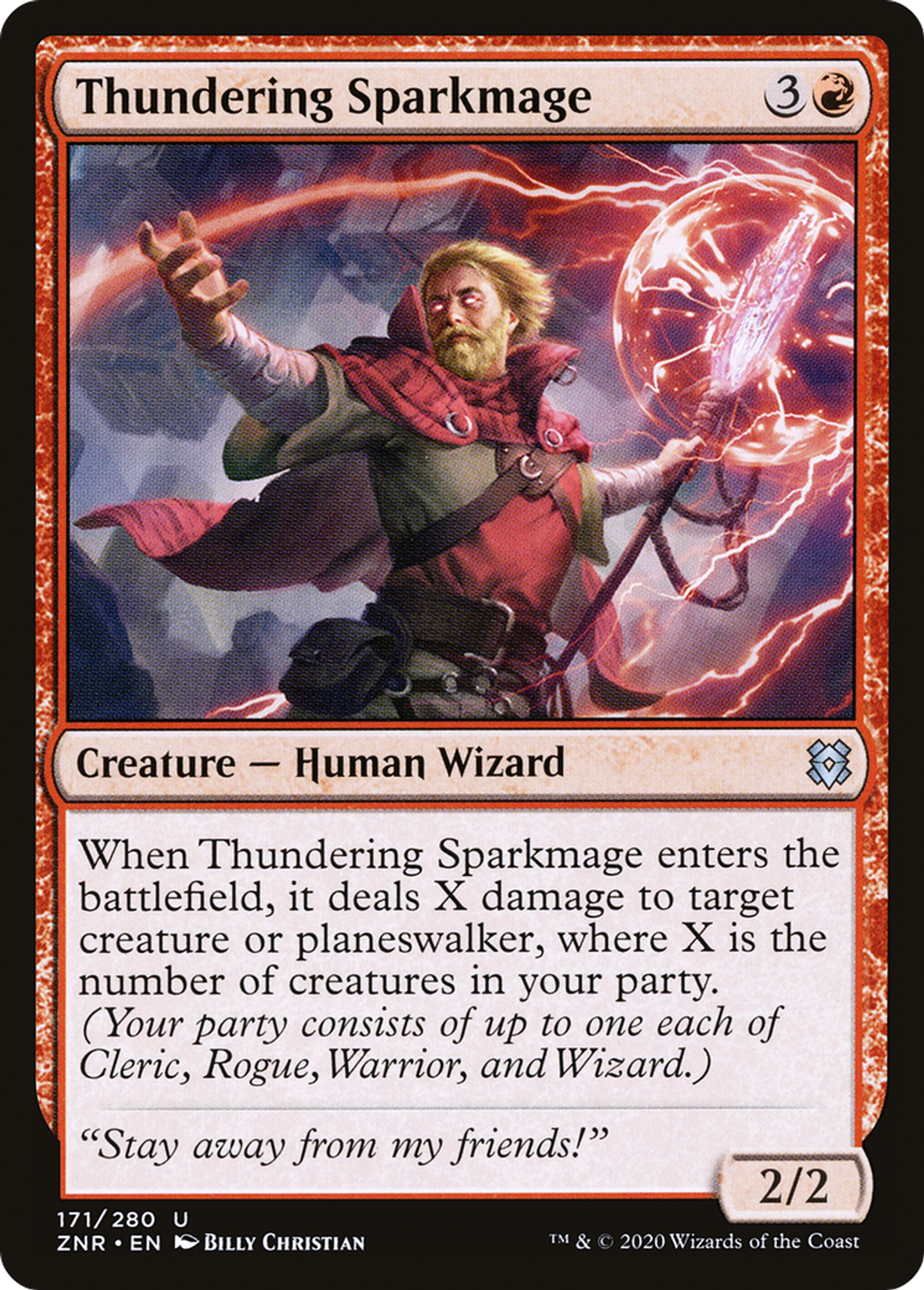 Thundering Sparkmage — Zendikar Rising — Magic: The Gathering