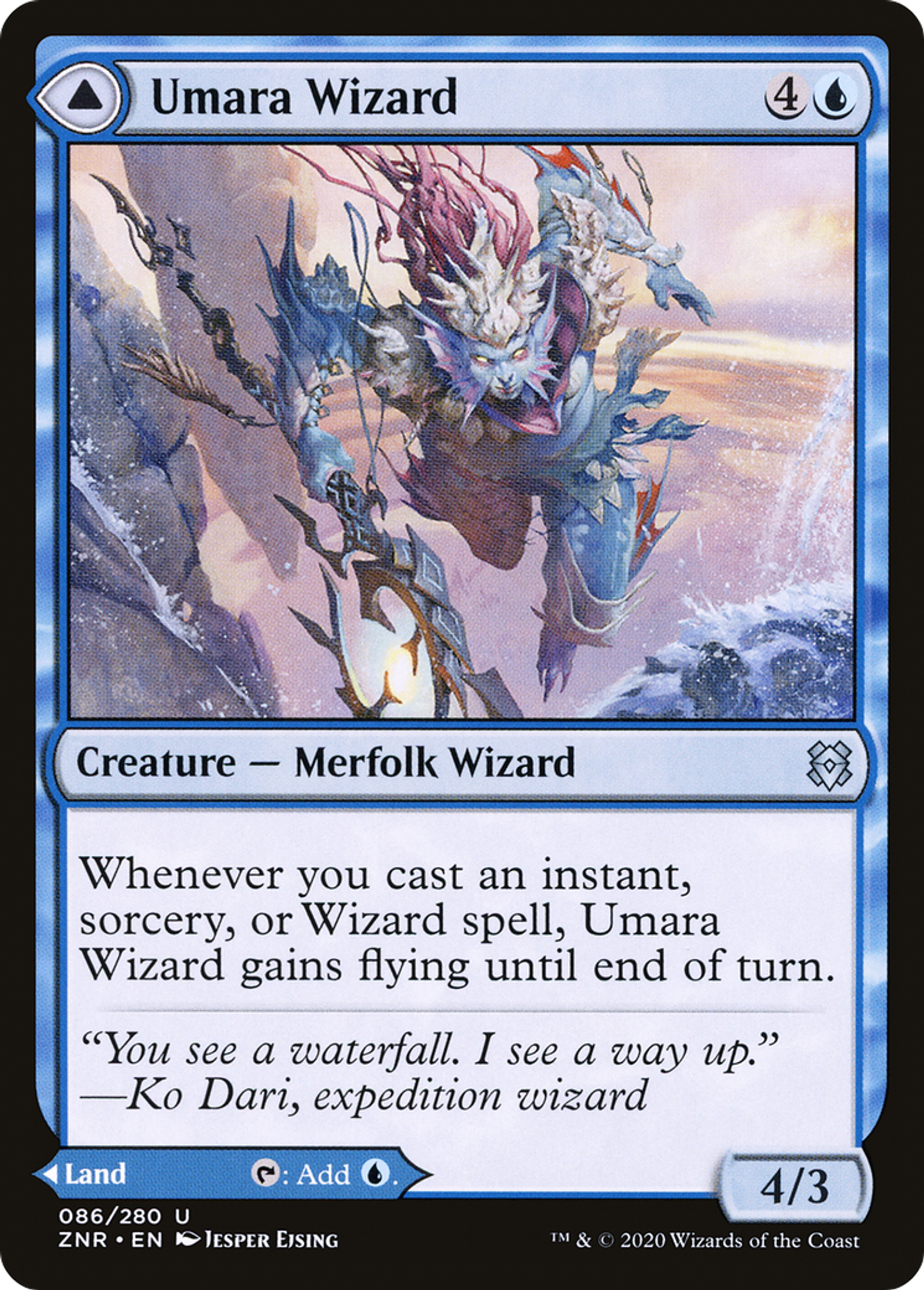 Umara Wizard // Umara Skyfalls — Zendikar Rising — Magic: The Gathering