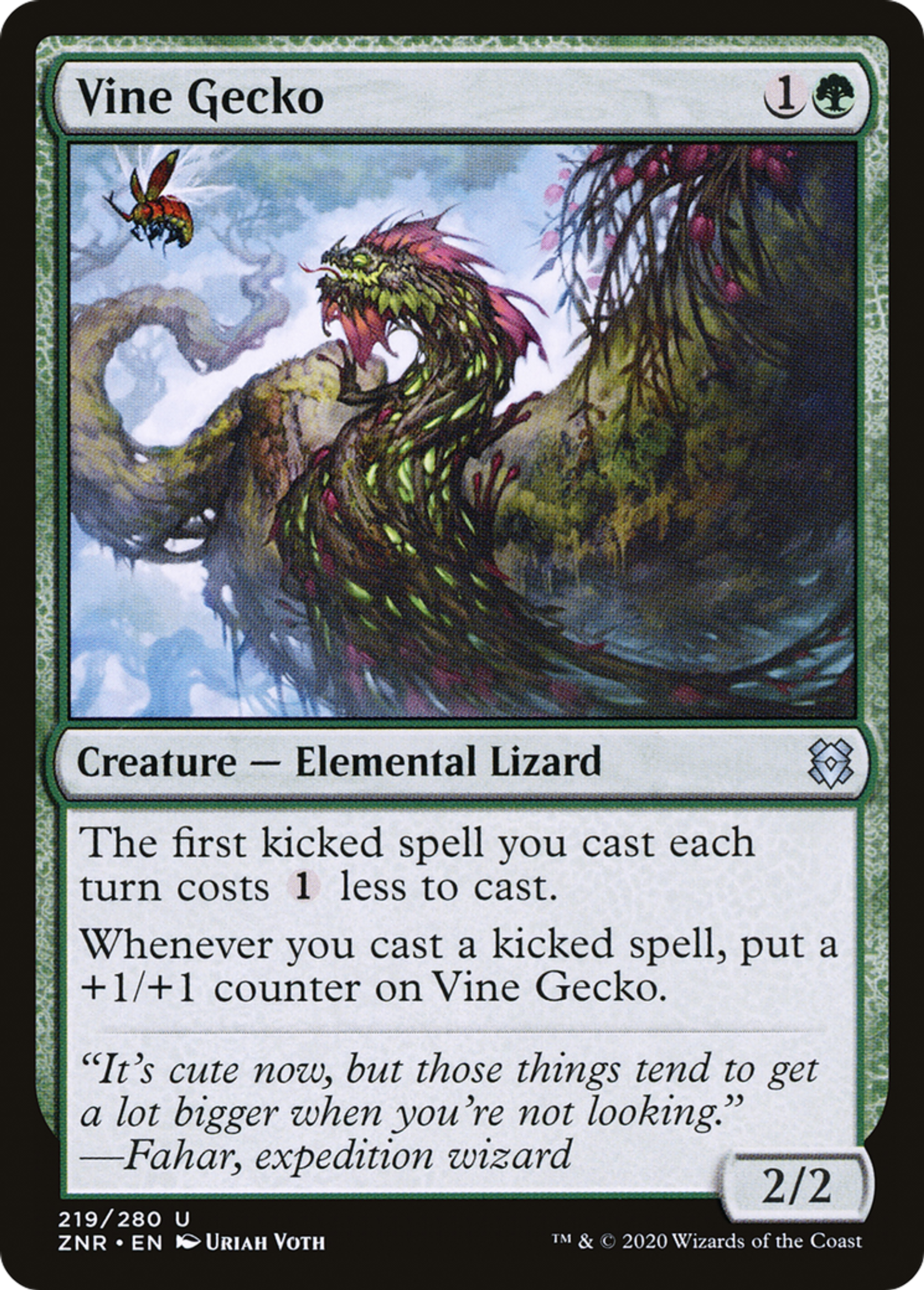 Vine Gecko — Zendikar Rising — Magic: The Gathering