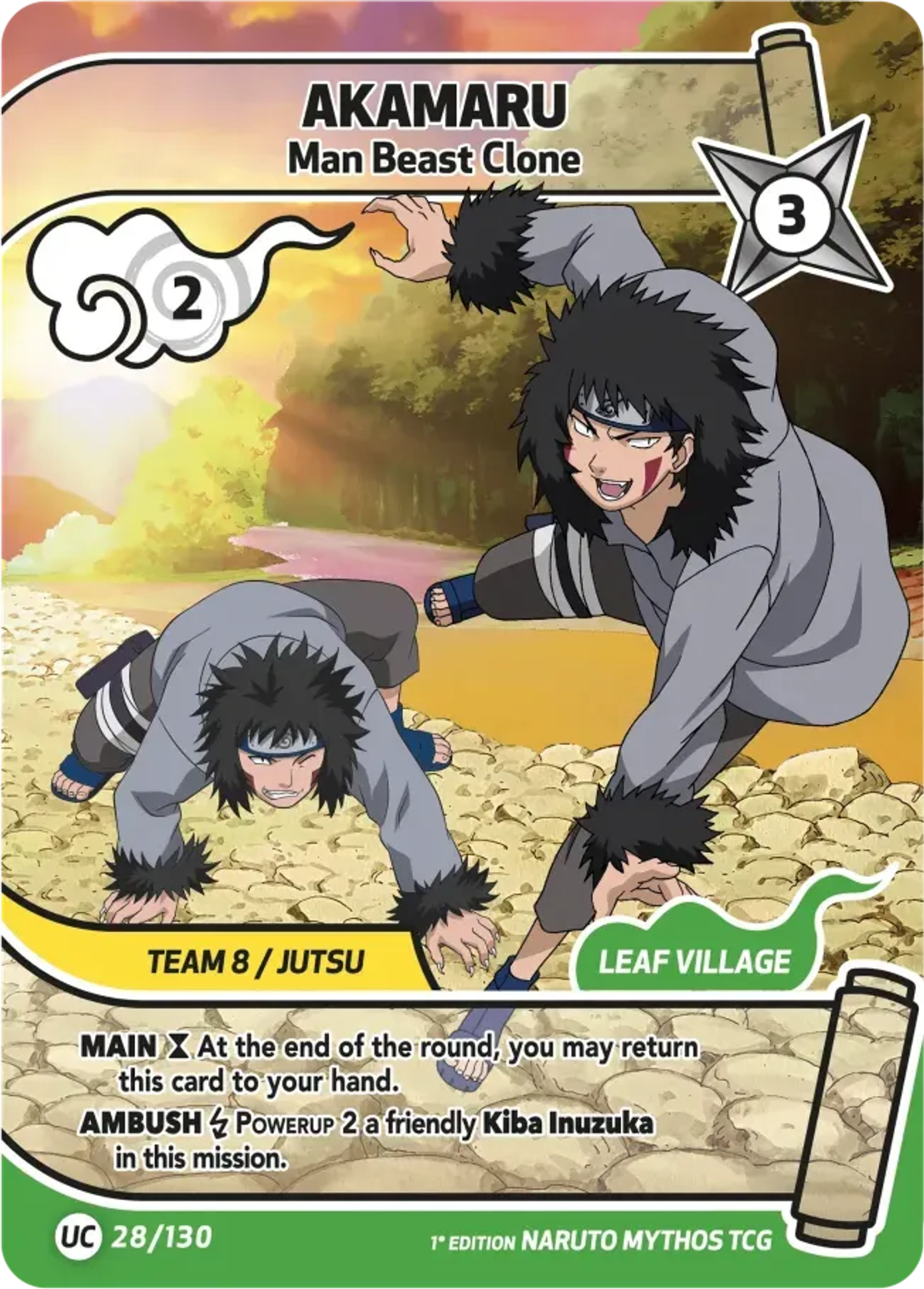 Akamaru - Man Beast Clone — Konoha Shidō (2nd Edition) — Naruto Mythos TCG