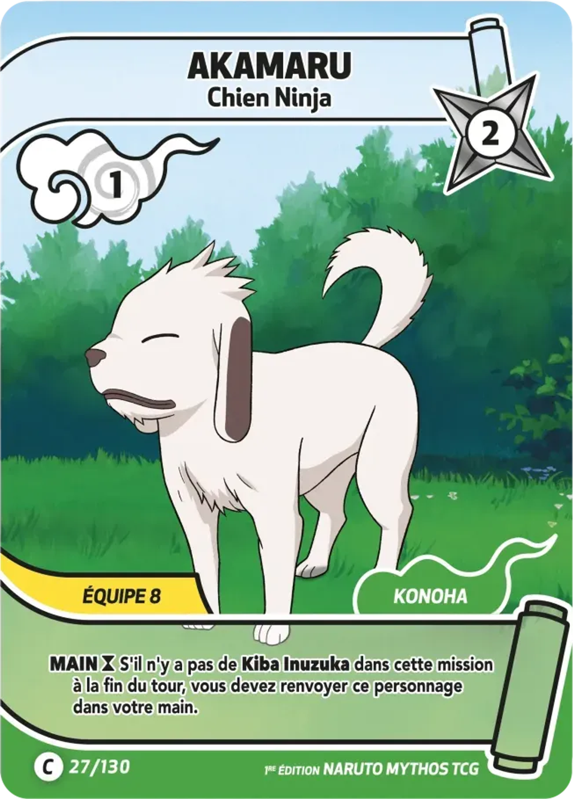 Akamaru - Chien Ninja — Konoha Shidō (2nd Edition) — Naruto Mythos TCG