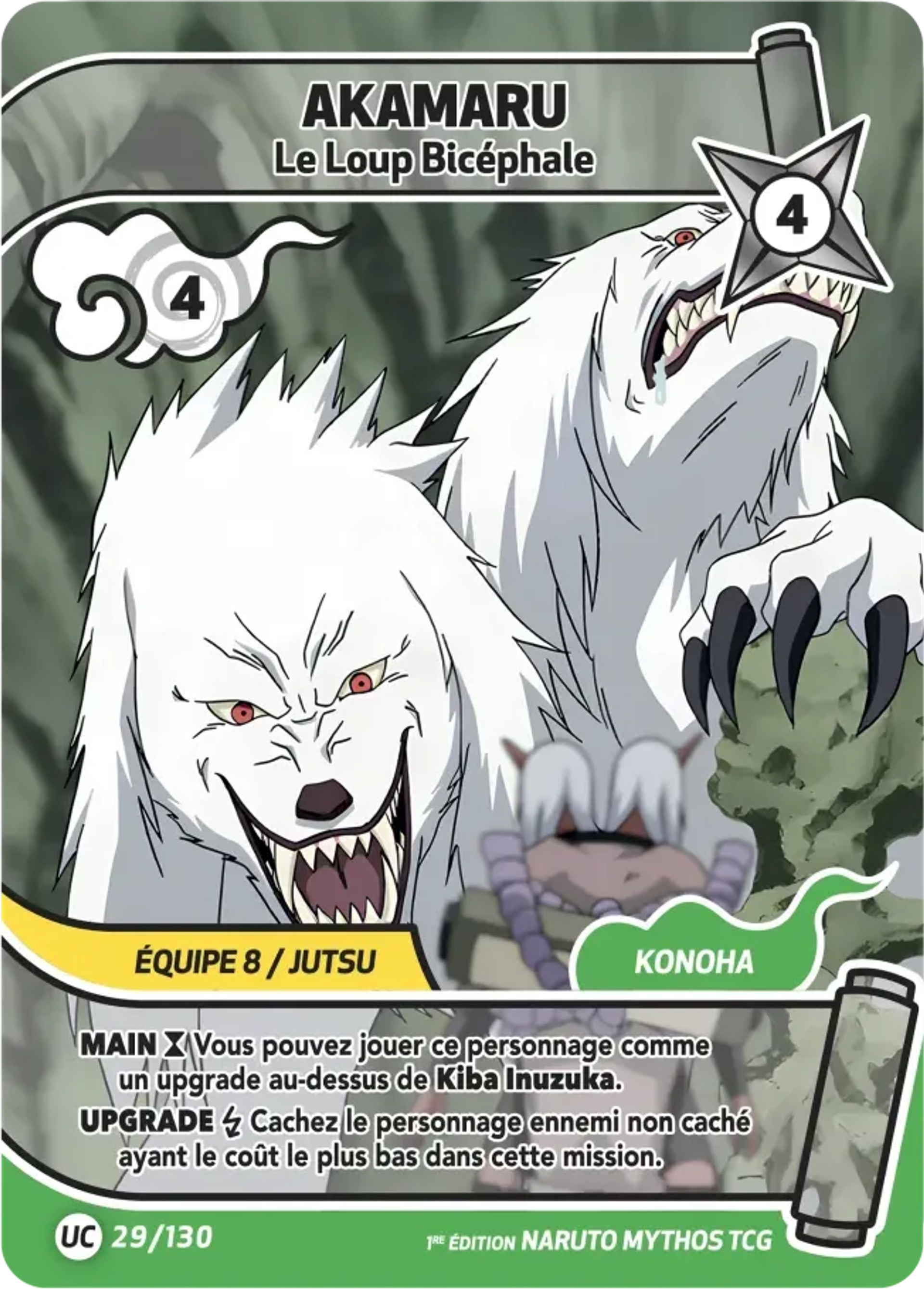 Akamaru - Le Loup Bicéphale — Konoha Shidō (2nd Edition) — Naruto Mythos TCG