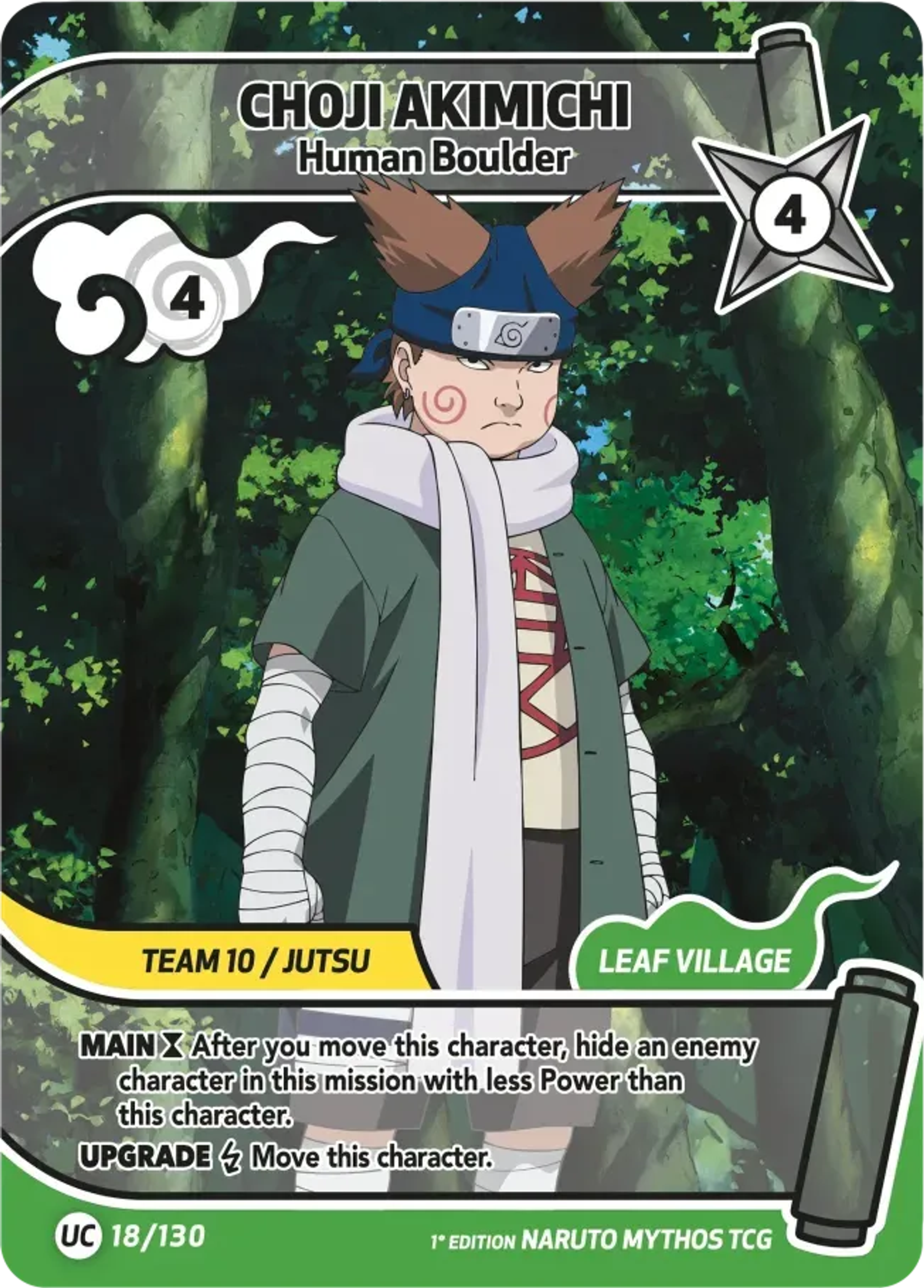 Choji Akimichi - Human Boulder — Konoha Shidō (2nd Edition) — Naruto Mythos TCG