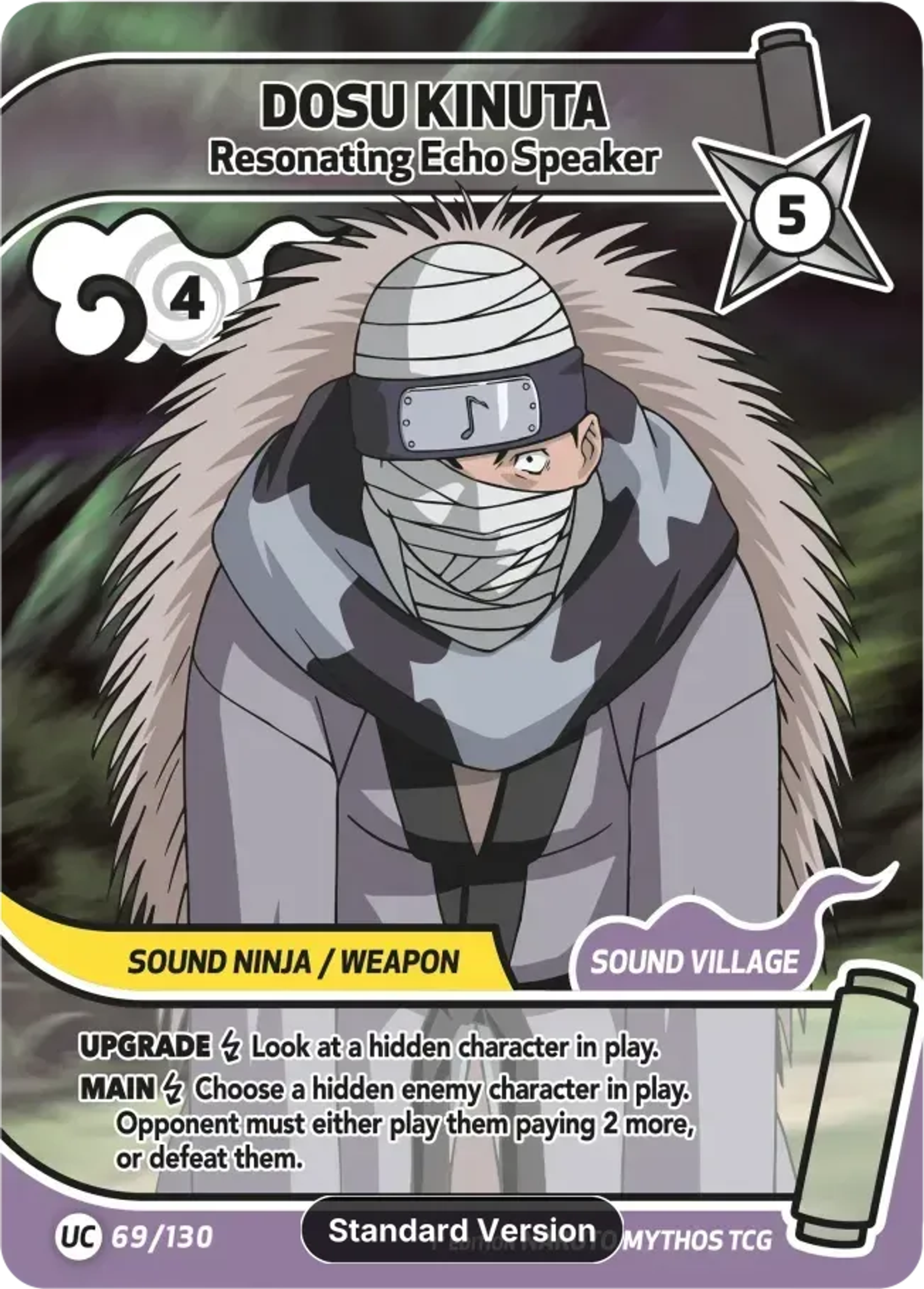Dosu Kinuta - Resonating Echo Speaker — Konoha Shidō (2nd Edition) — Naruto Mythos TCG