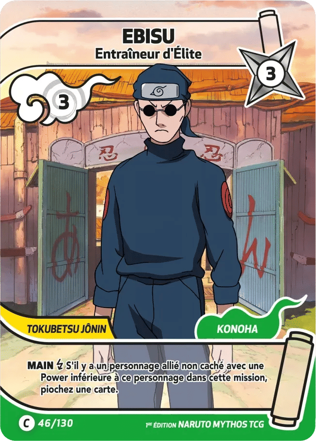 Ebisu - Entraîneur d'Élite — Konoha Shidō (2nd Edition) — Naruto Mythos TCG