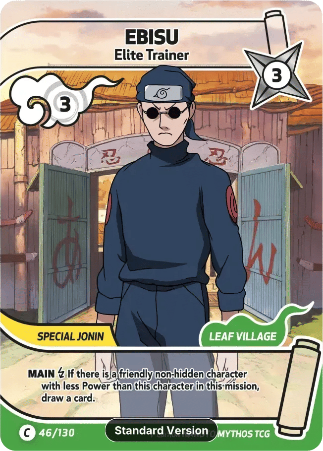 Ebisu - Elite Trainer — Konoha Shidō (2nd Edition) — Naruto Mythos TCG