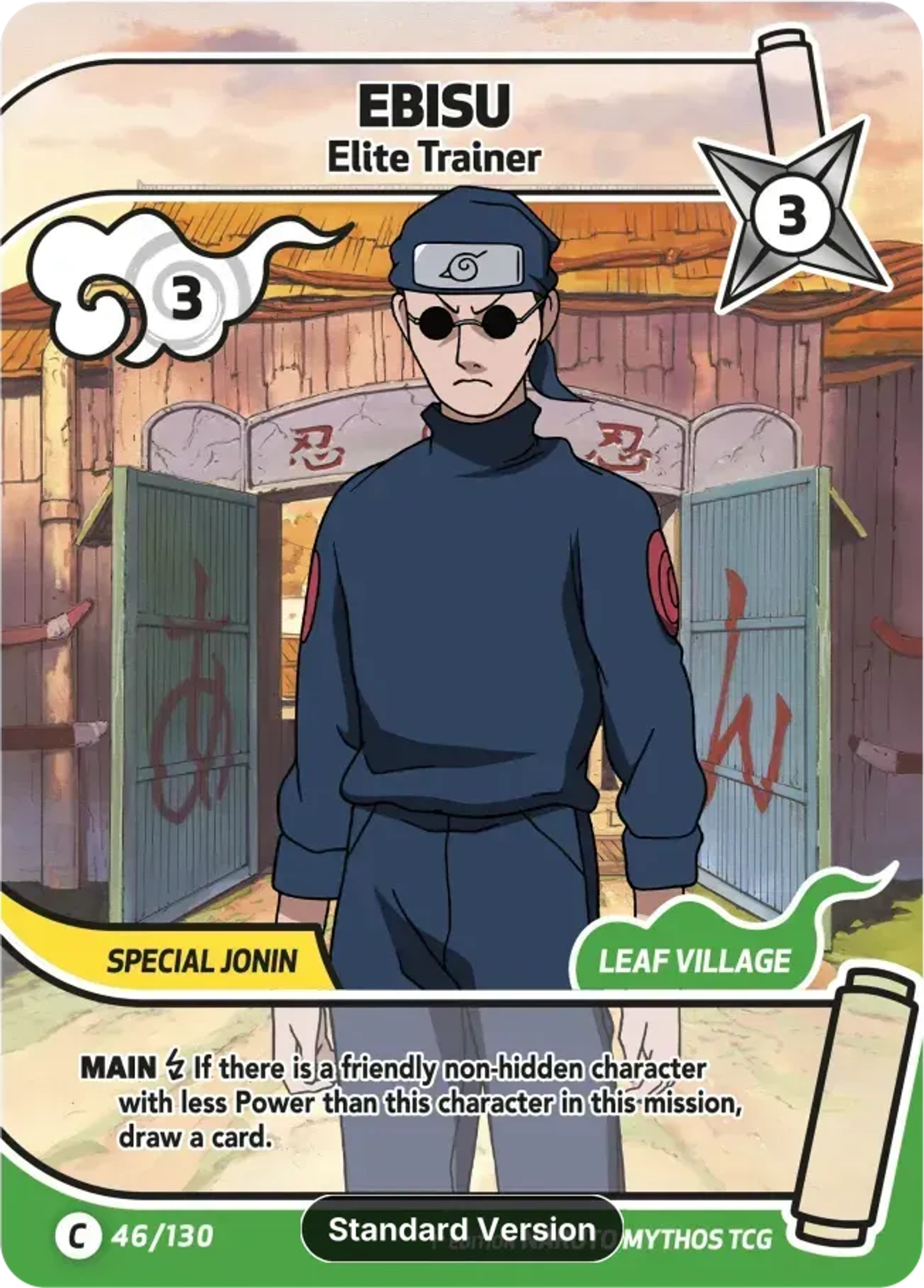 Ebisu - Elite Trainer — Konoha Shidō (2nd Edition) — Naruto Mythos TCG