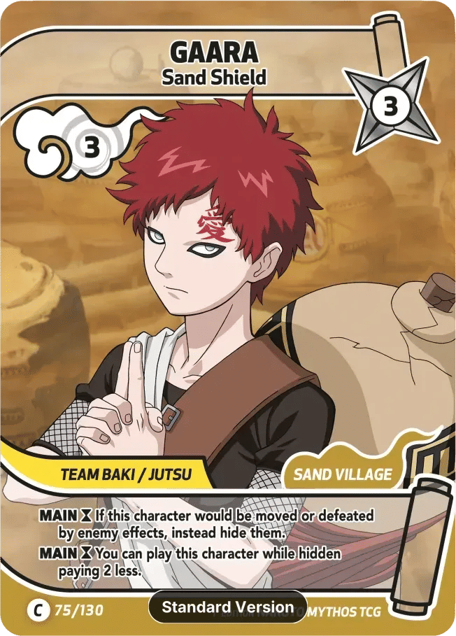 Gaara - Sand Shield — Konoha Shidō (2nd Edition) — Naruto Mythos TCG