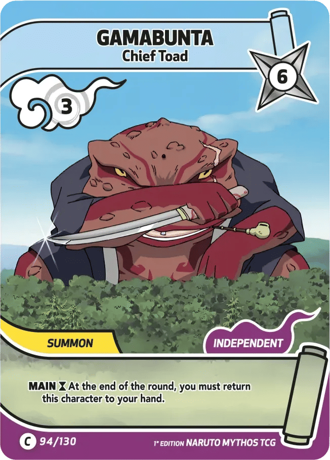 Gamabunta - Chief Toad — Konoha Shidō (2nd Edition) — Naruto Mythos TCG