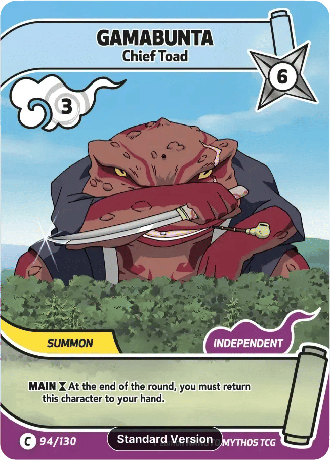 Gamabunta - Chief Toad — Konoha Shidō (2nd Edition) — Naruto Mythos TCG