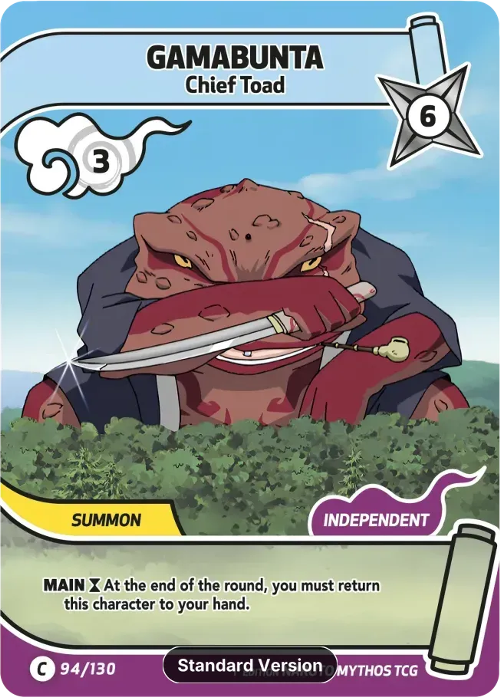 Gamabunta - Chief Toad — Konoha Shidō (2nd Edition) — Naruto Mythos TCG