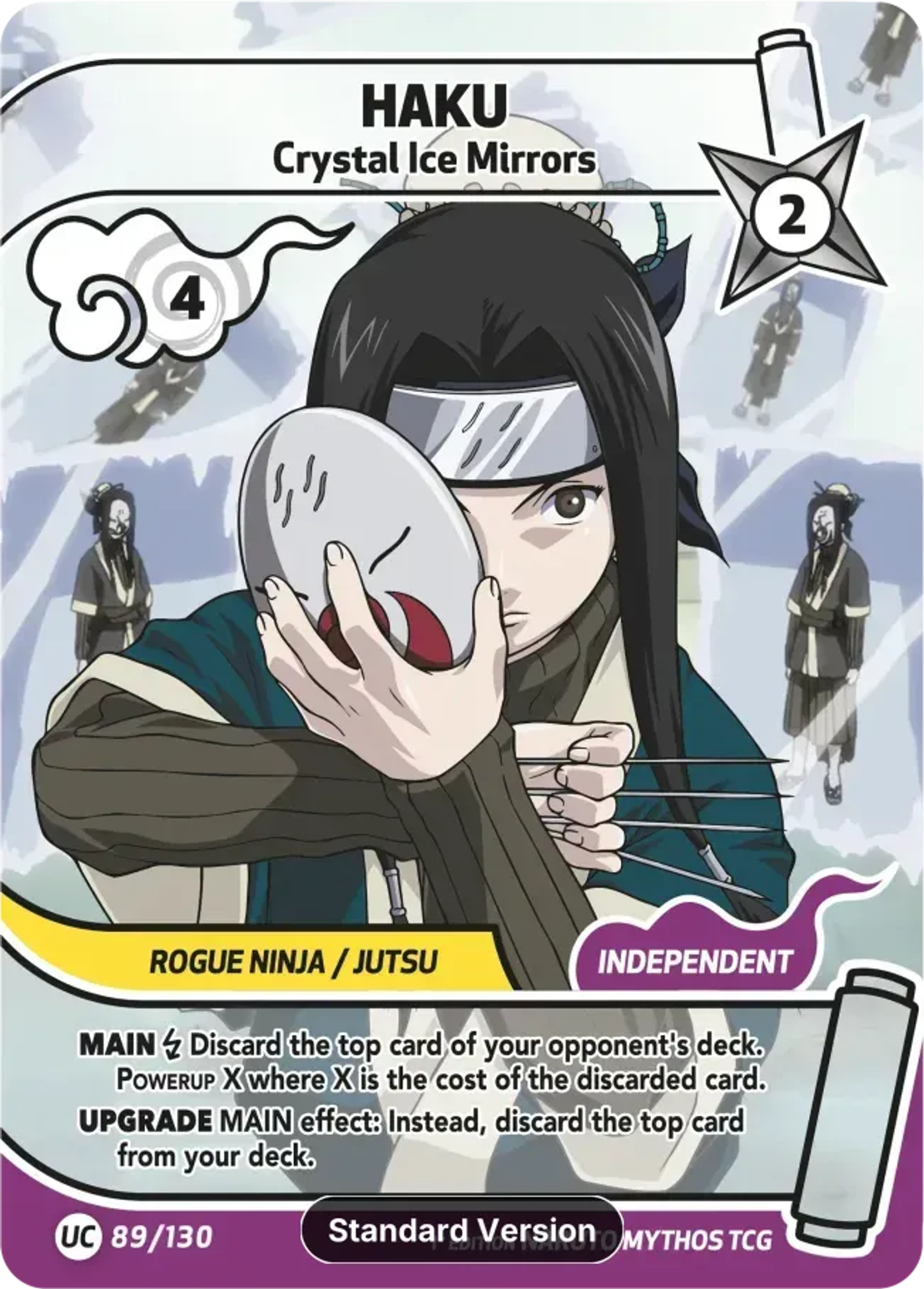 Haku - Crystal Ice Mirrors — Konoha Shidō (2nd Edition) — Naruto Mythos TCG