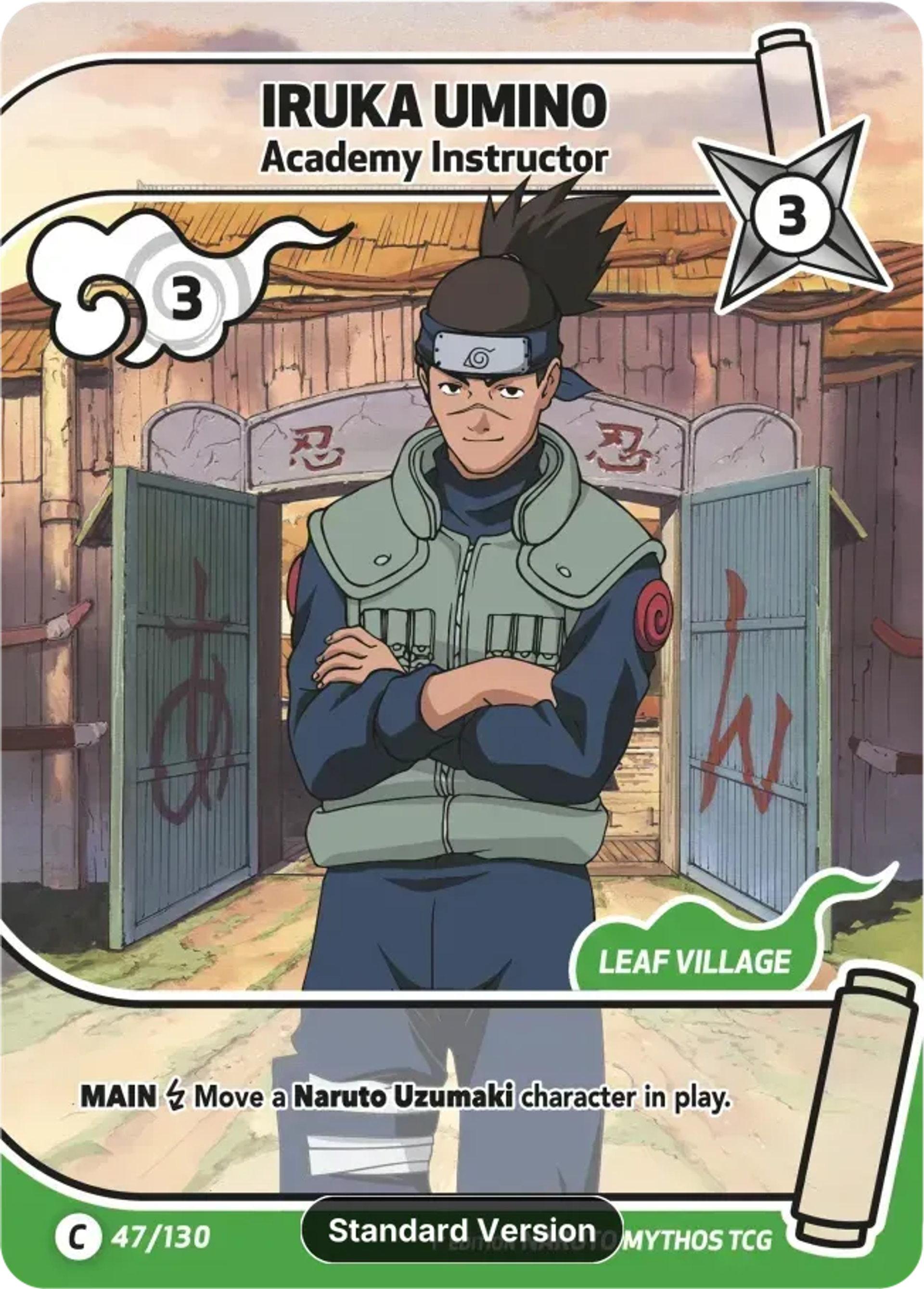 Iruka Umino - Academy Instructor — Konoha Shidō (2nd Edition) — Naruto Mythos TCG