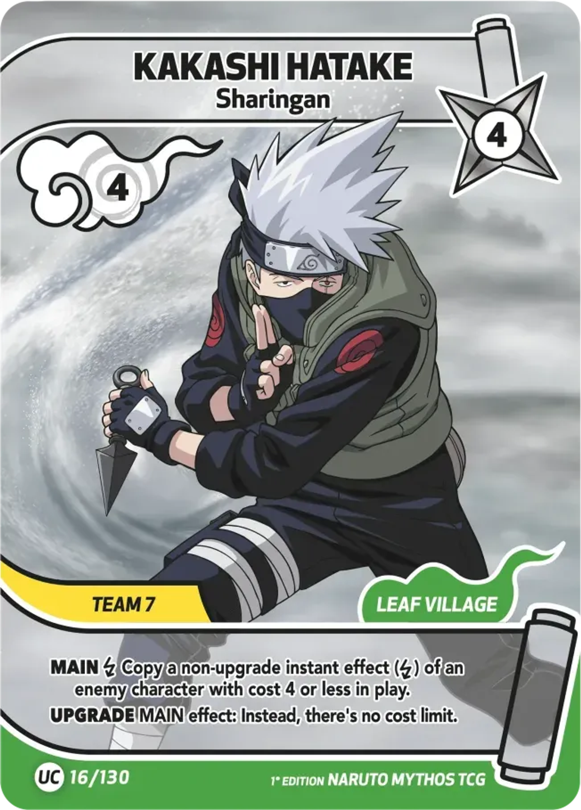 Kakashi Hatake - Sharingan — Konoha Shidō (2nd Edition) — Naruto Mythos TCG