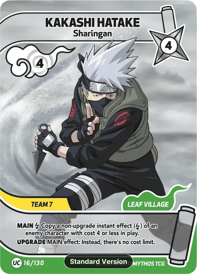 Kakashi Hatake - Sharingan — Konoha Shidō (2nd Edition) — Naruto Mythos TCG