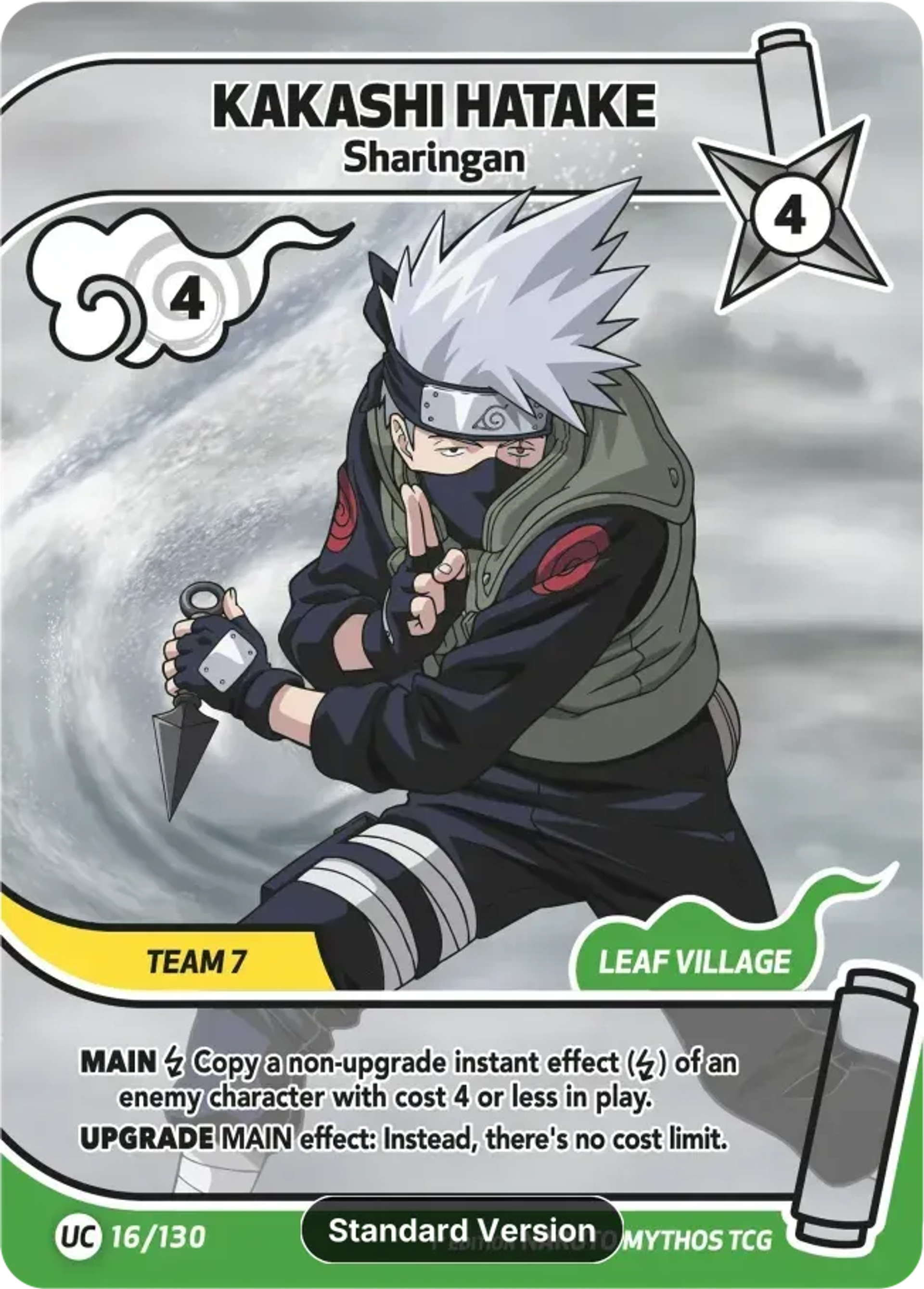 Kakashi Hatake - Sharingan — Konoha Shidō (2nd Edition) — Naruto Mythos TCG