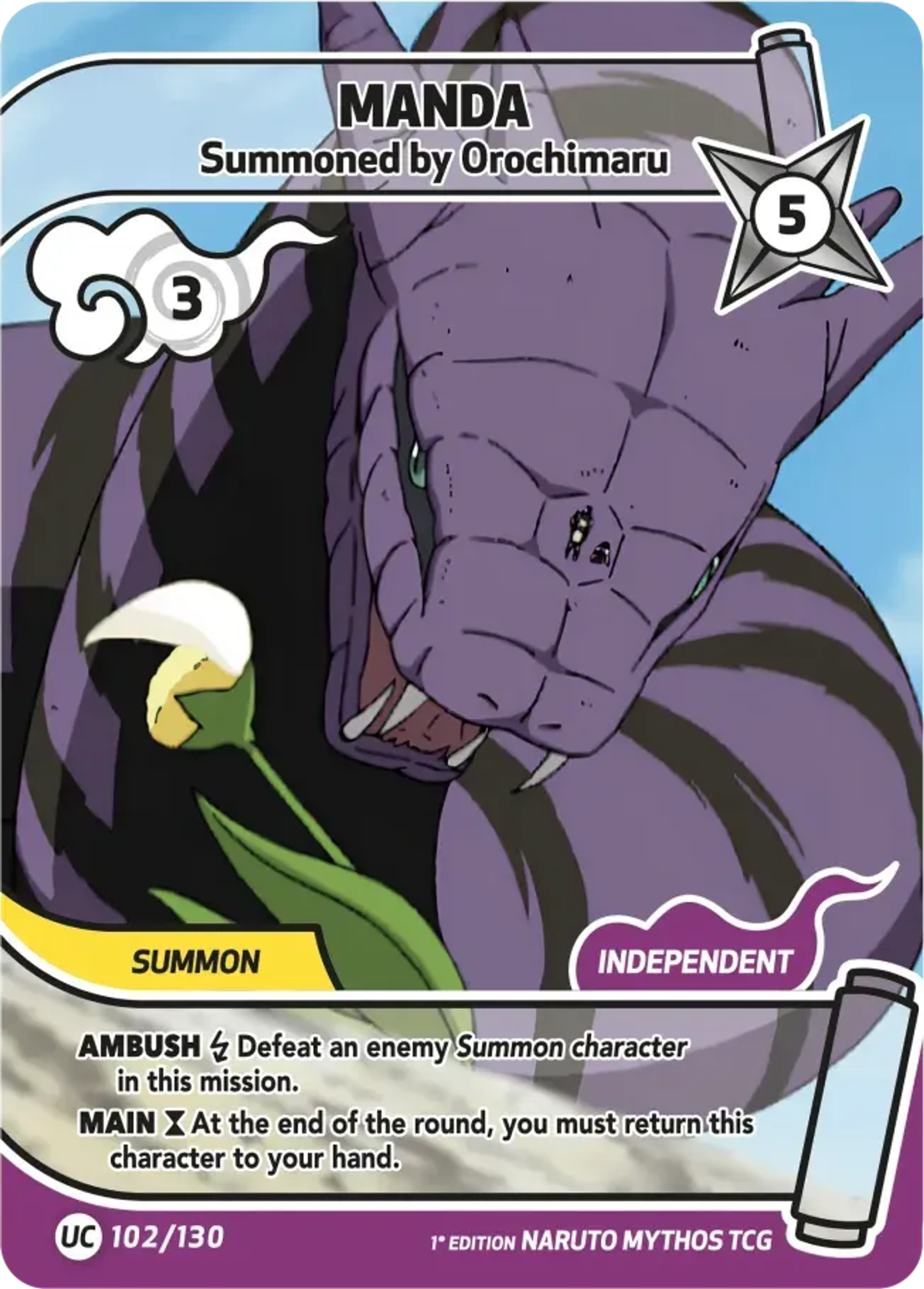 Manda - Invoqué par Orochimaru — Konoha Shidō (2nd Edition) — Naruto Mythos TCG