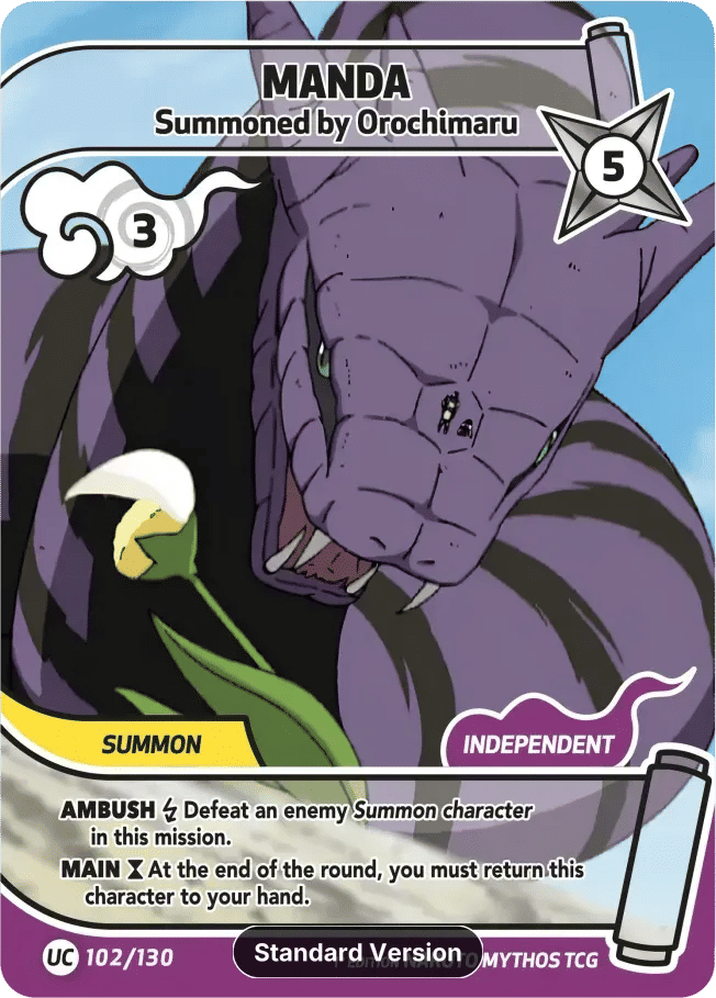 Manda - Summoned by Orochimaru — Konoha Shidō (2nd Edition) — Naruto Mythos TCG