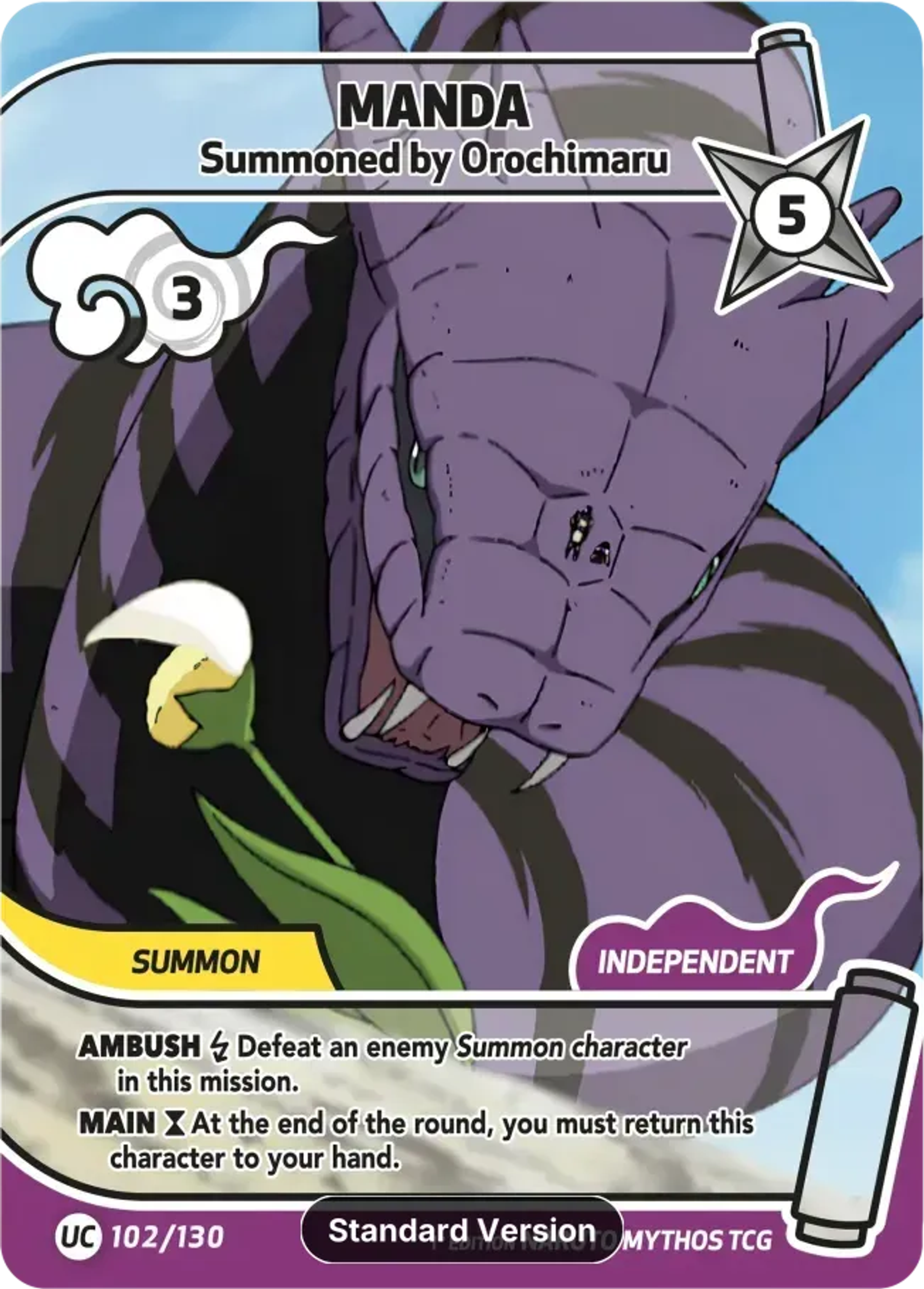 Manda - Summoned by Orochimaru — Konoha Shidō (2nd Edition) — Naruto Mythos TCG