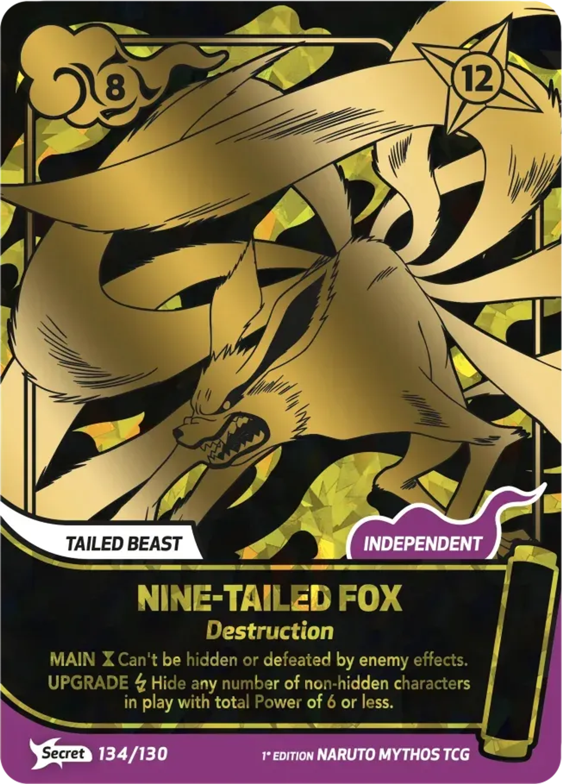 Nine-Tailed Fox - Destruction — Konoha Shidō (2nd Edition) — Naruto Mythos TCG