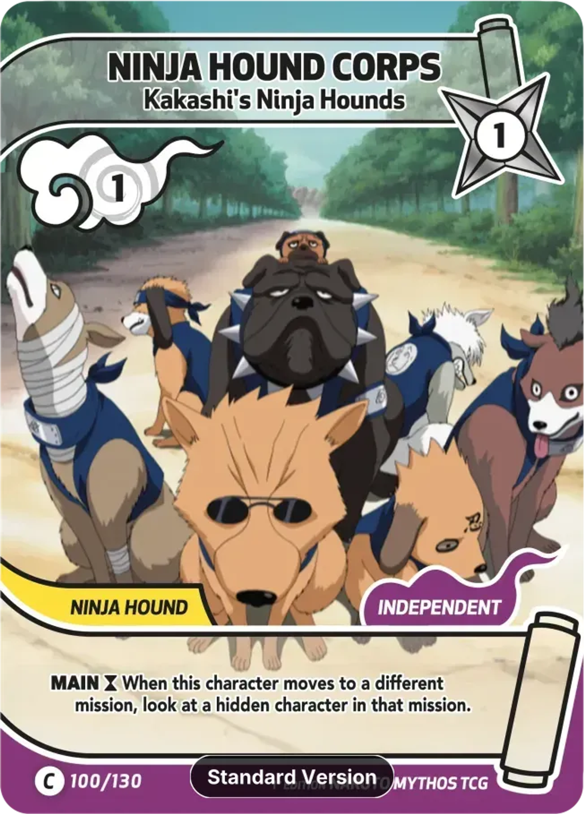 Ninja Hound Corps - Kakashi's Ninja Hounds — Konoha Shidō (2nd Edition) — Naruto Mythos TCG