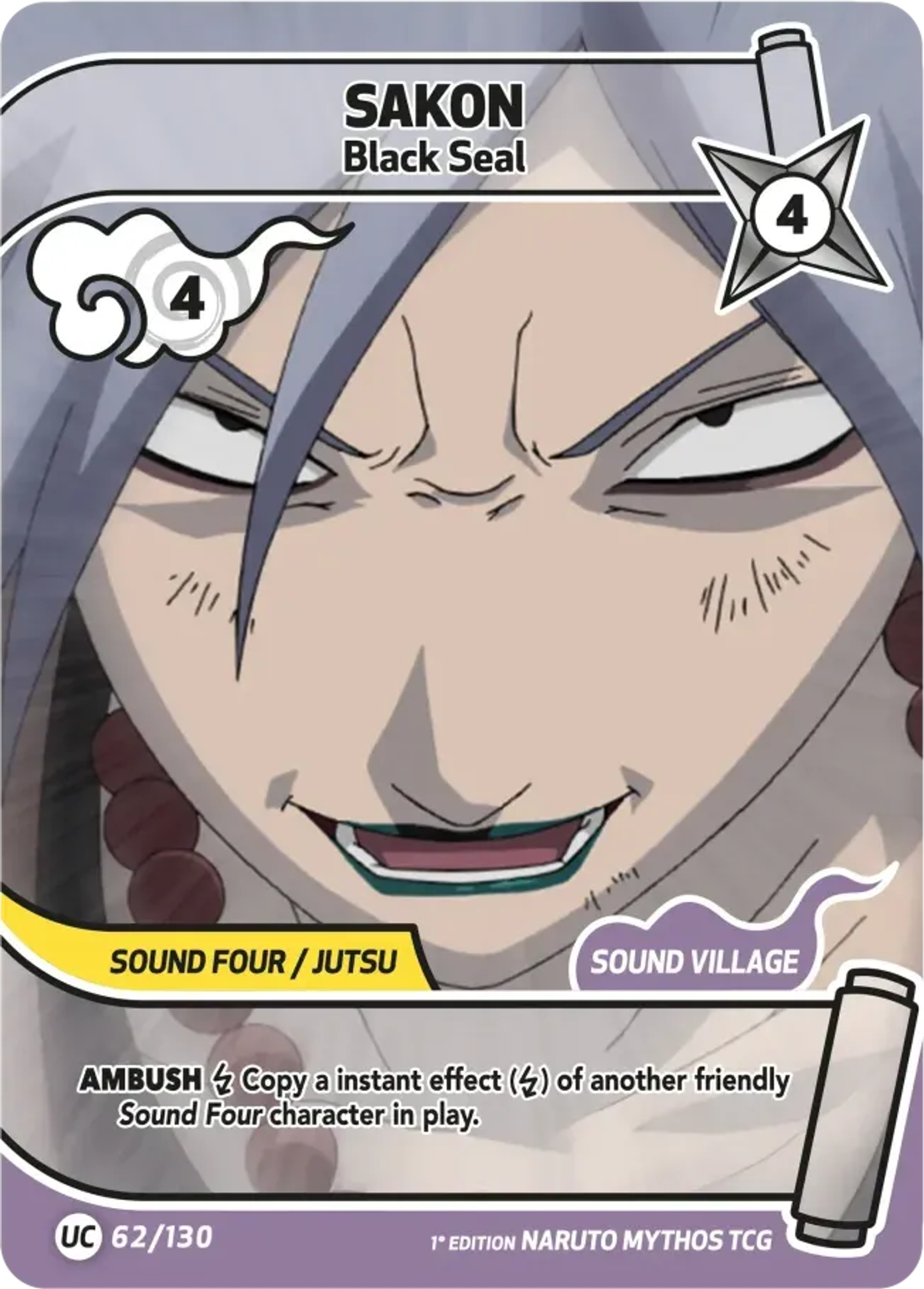 Sakon - Black Seal — Konoha Shidō (2nd Edition) — Naruto Mythos TCG