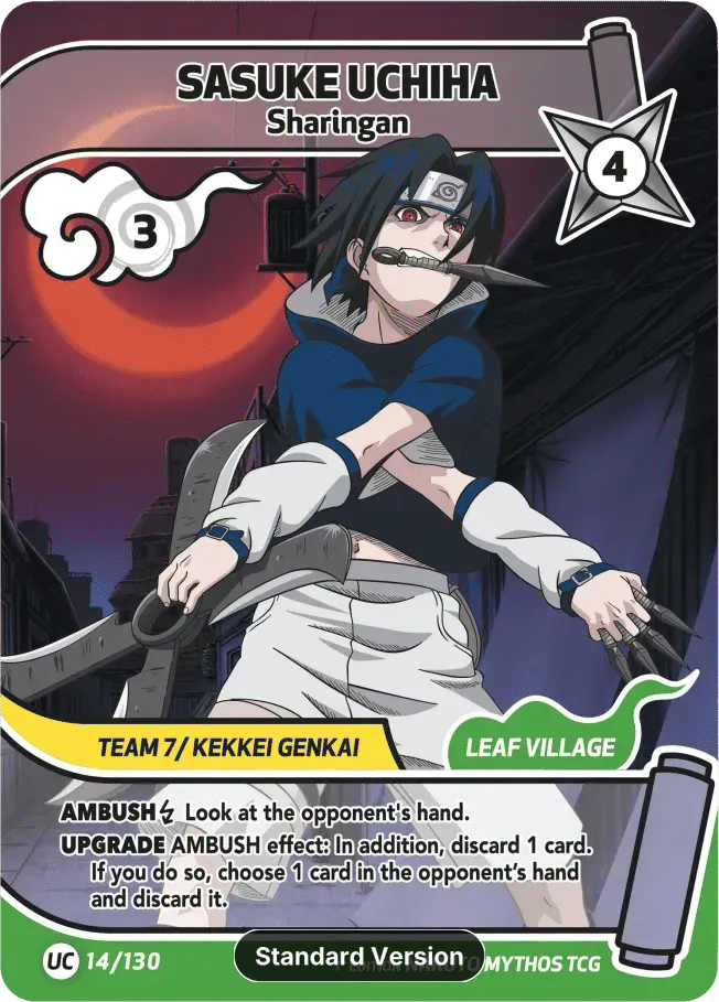 Sasuke Uchiha - Sharingan — Konoha Shidō (2nd Edition) — Naruto Mythos TCG