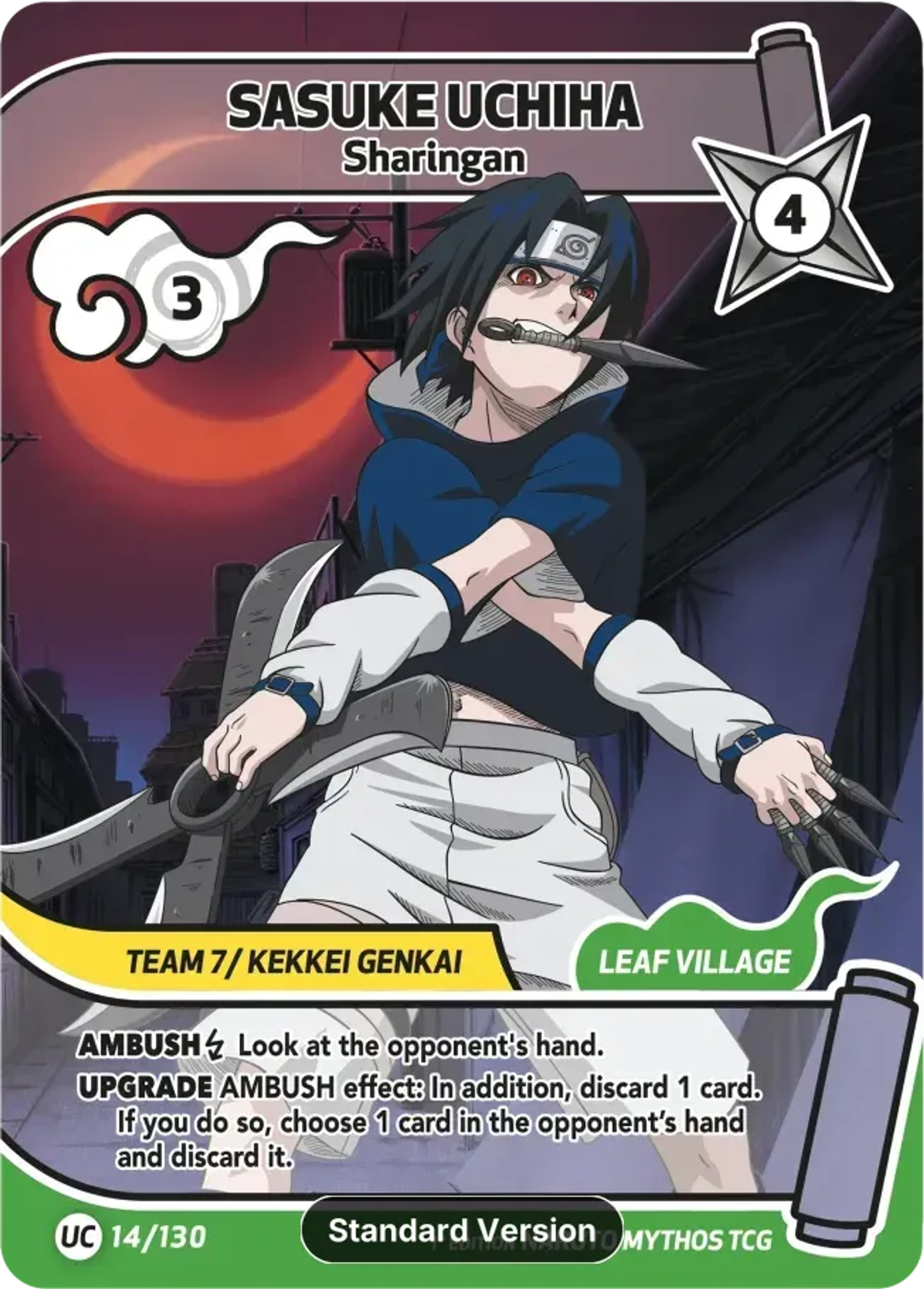 Sasuke Uchiha - Sharingan — Konoha Shidō (2nd Edition) — Naruto Mythos TCG