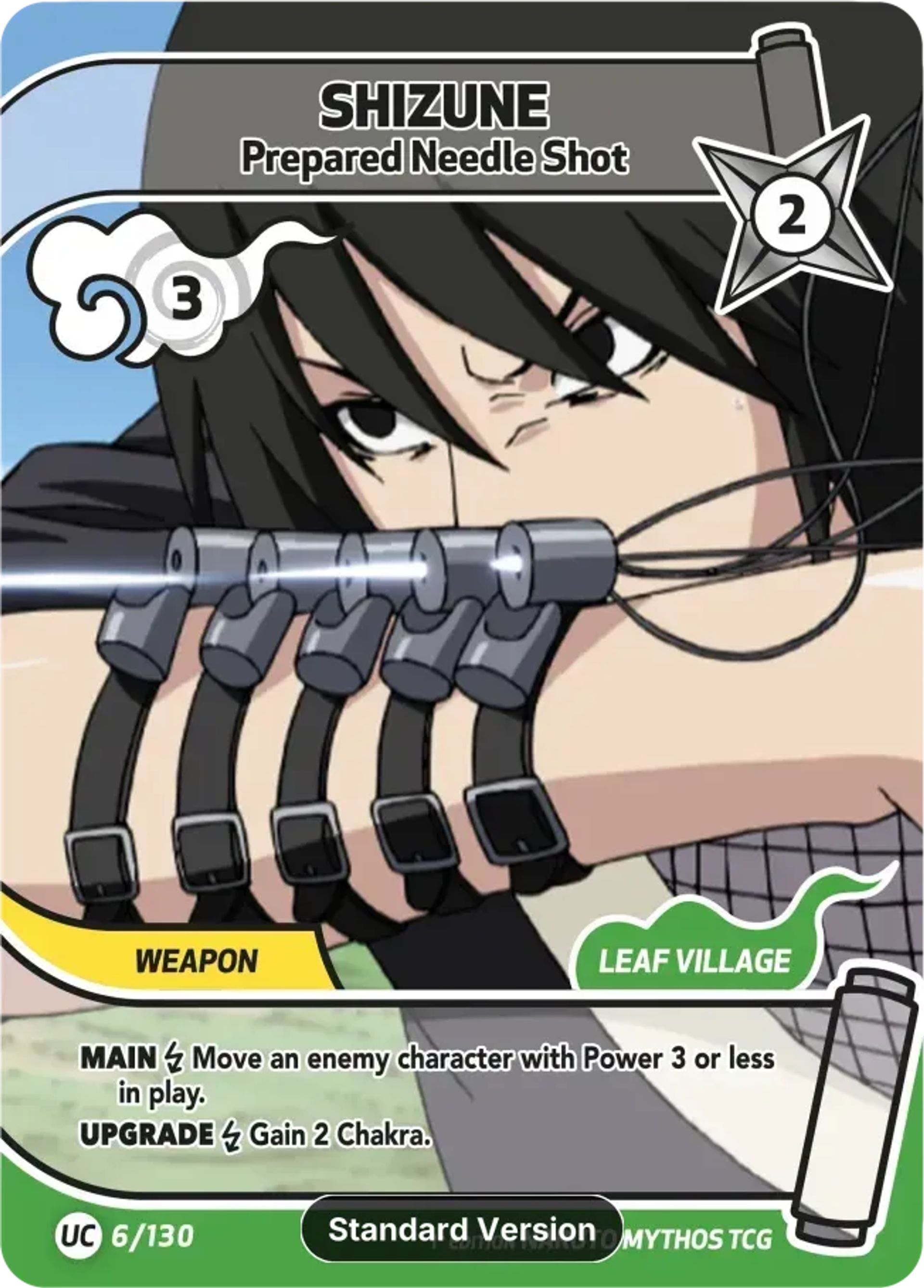 Shizune - Prepared Needle Shot — Konoha Shidō (2nd Edition) — Naruto Mythos TCG