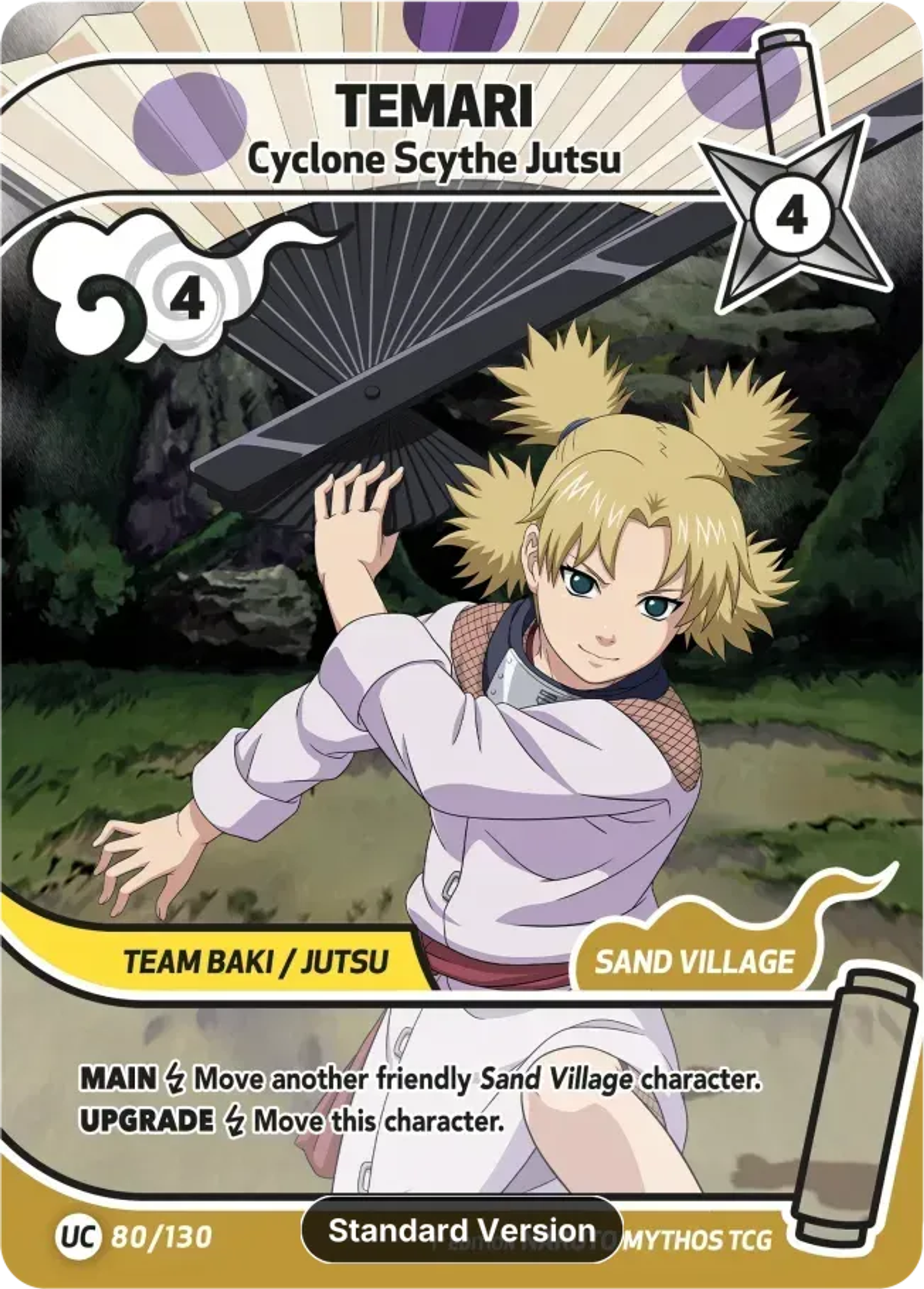Temari - La Grande Lame du Vent — Konoha Shidō (2nd Edition) — Naruto Mythos TCG
